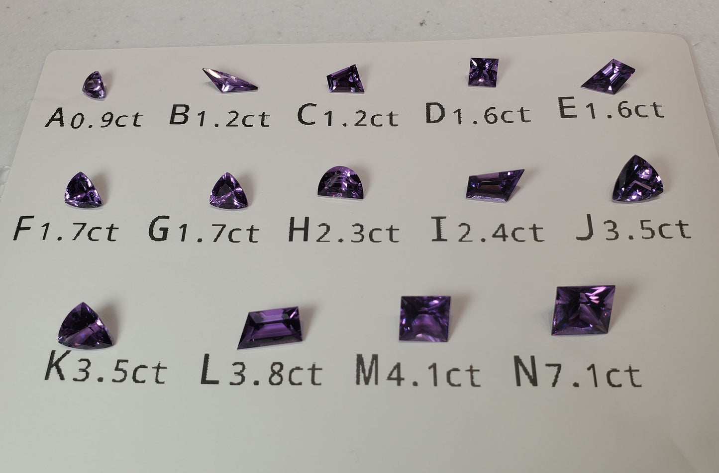 Purple Sapphire Loose Stones, Czochralski Grown Gems