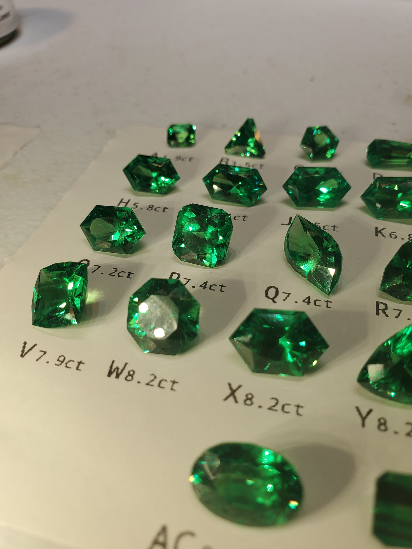 CTH YAG Faceted Loose Stones of Green Laser Garnet