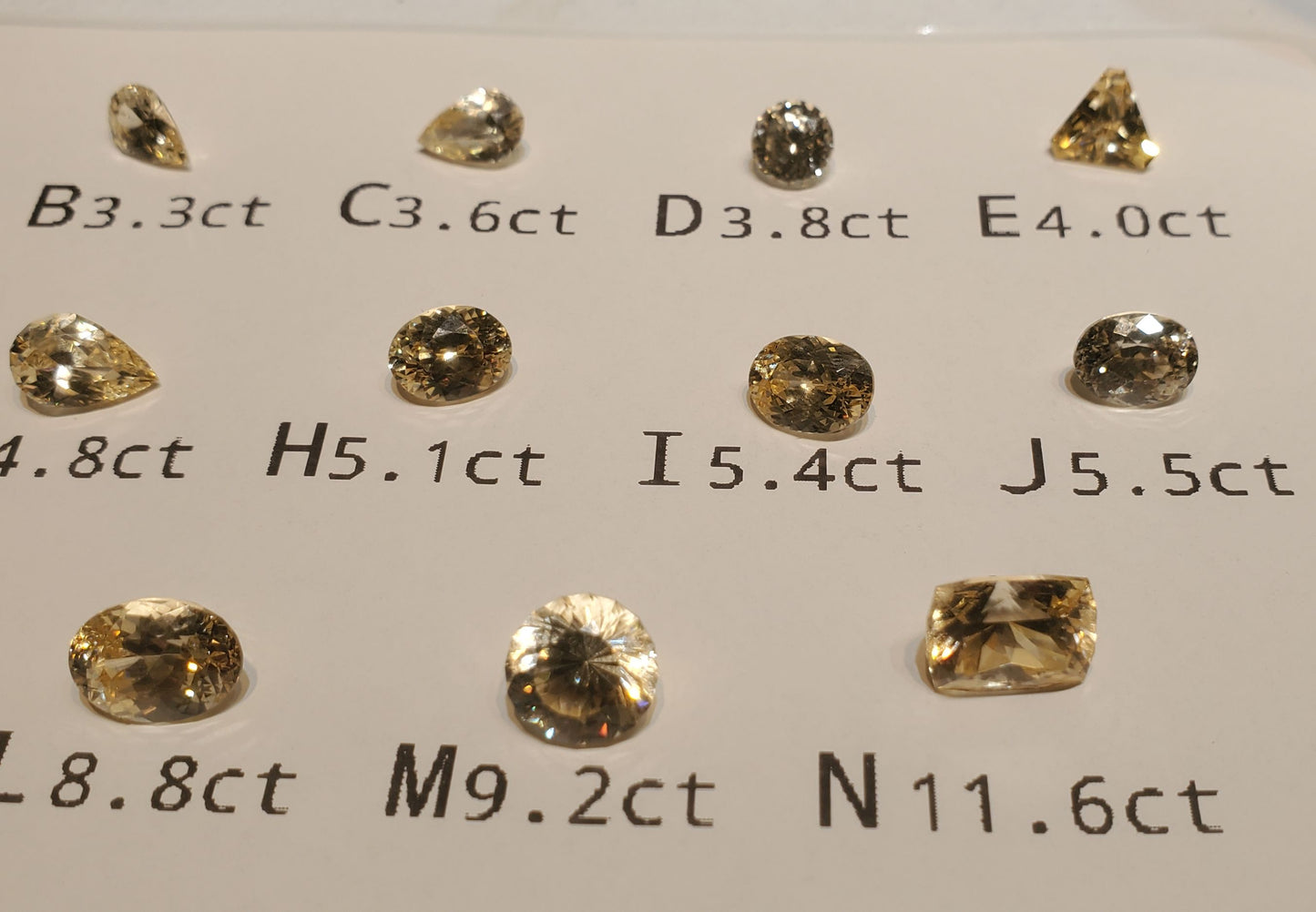 GGG Lab Garnets, Orange Loose Faceted Gemstones
