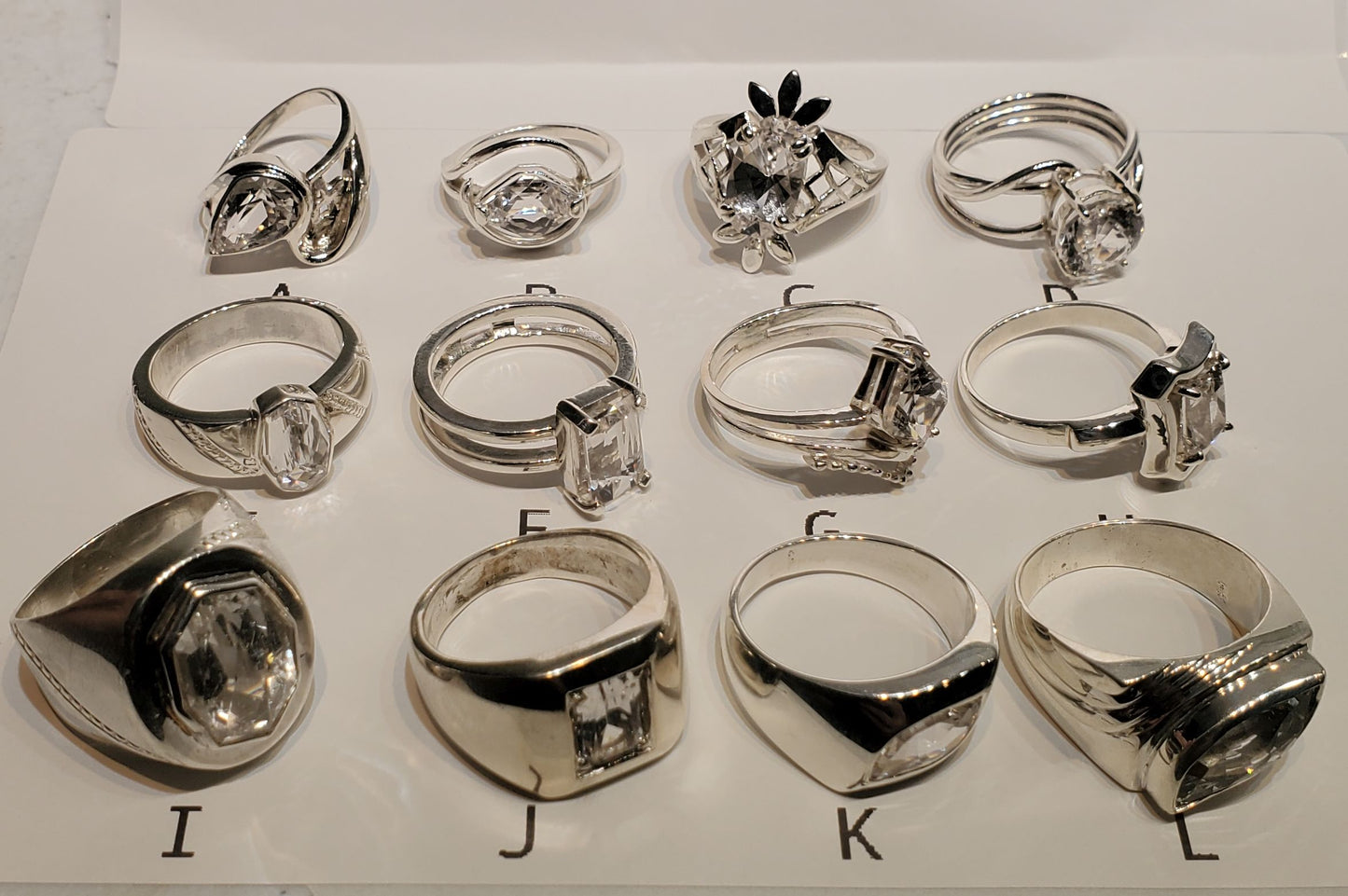 F-35 Fighter Jet Window Sapphire Rings in Sterling (F35 Gem)