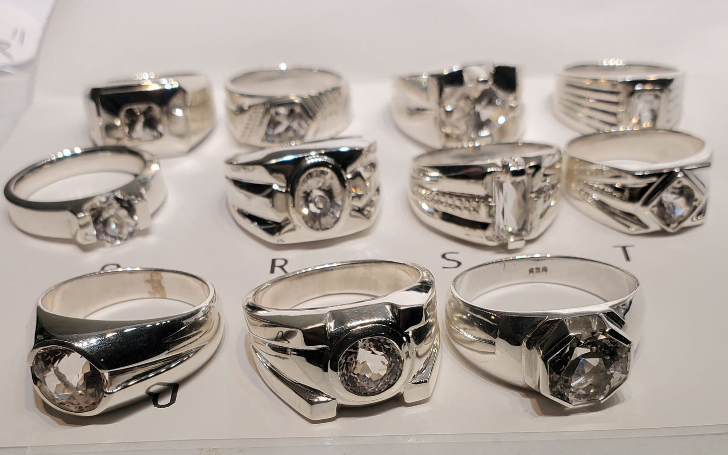 F-35 Fighter Jet Window Sapphire Rings in Sterling (F35 Gem)