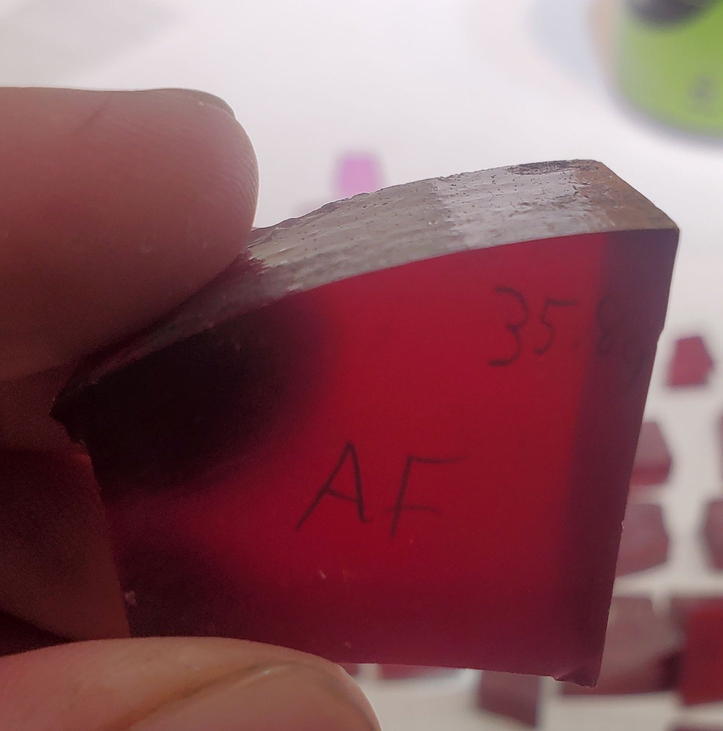 Red Ruby Facet Rough Czochralski Lab Created Crystals
