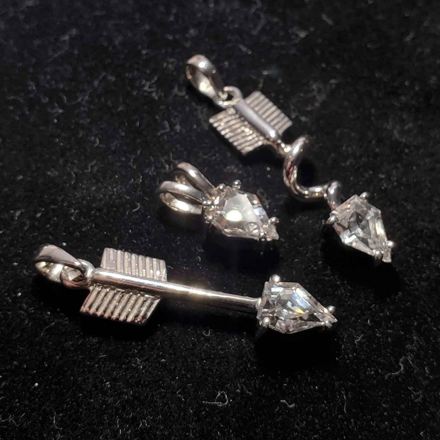 F-35 Fighter Jet Window Sapphire Pendants in Sterling with Custom Sensor Cut (F35 Gem)