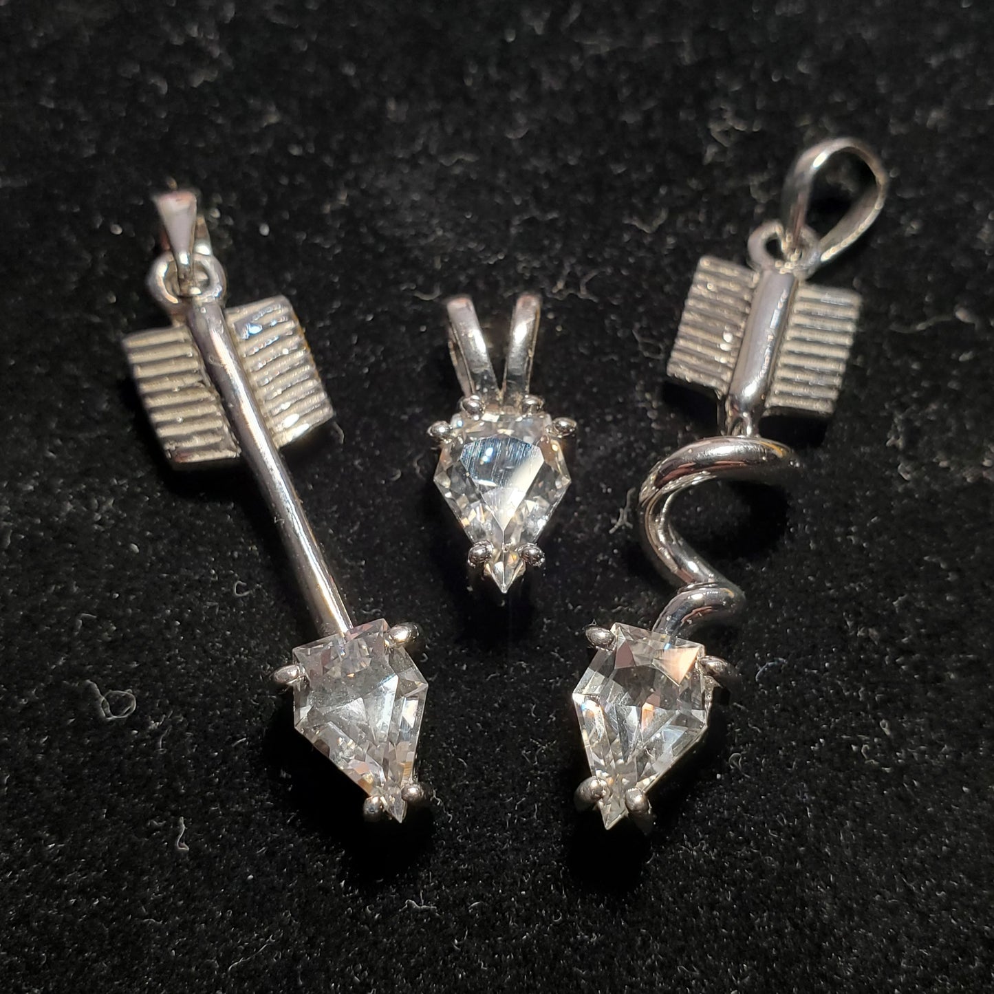 F-35 Fighter Jet Window Sapphire Pendants in Sterling with Custom Sensor Cut (F35 Gem)