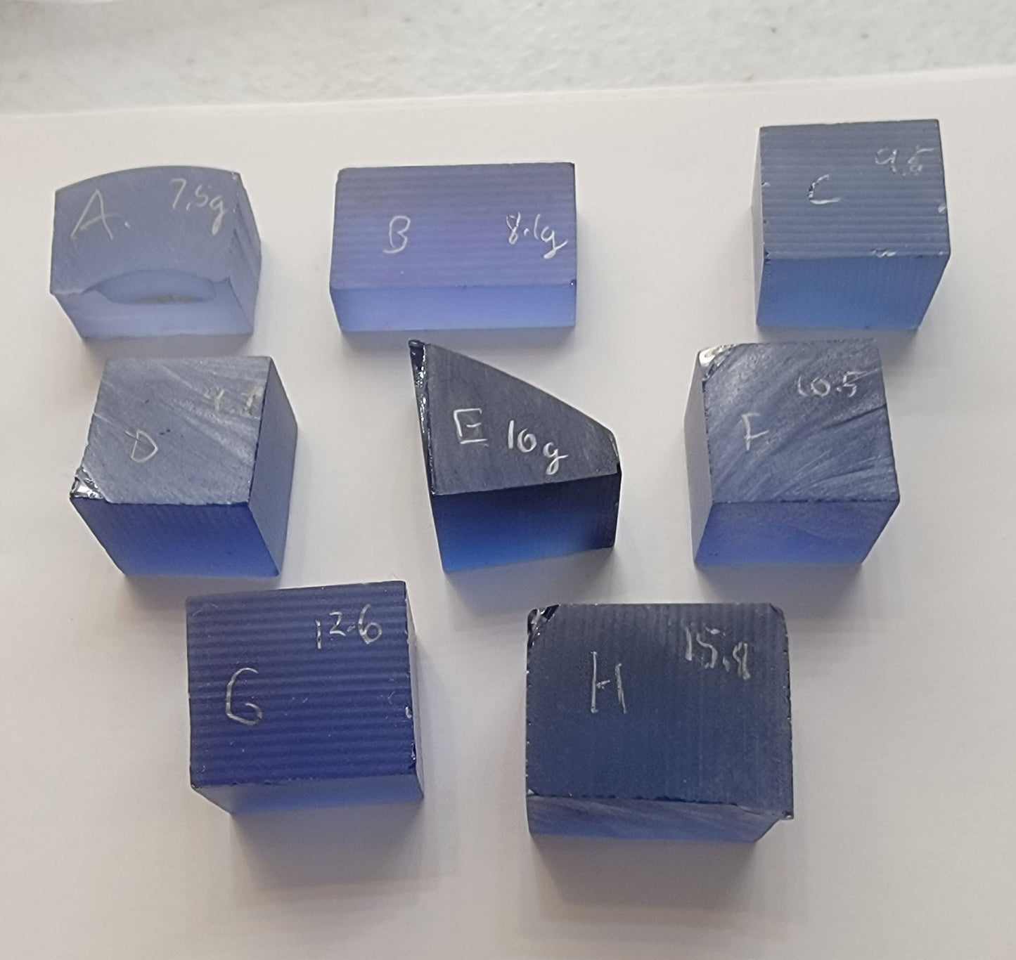 Blue Sapphire Rough, Czochralski Grown Sapphire Crystals
