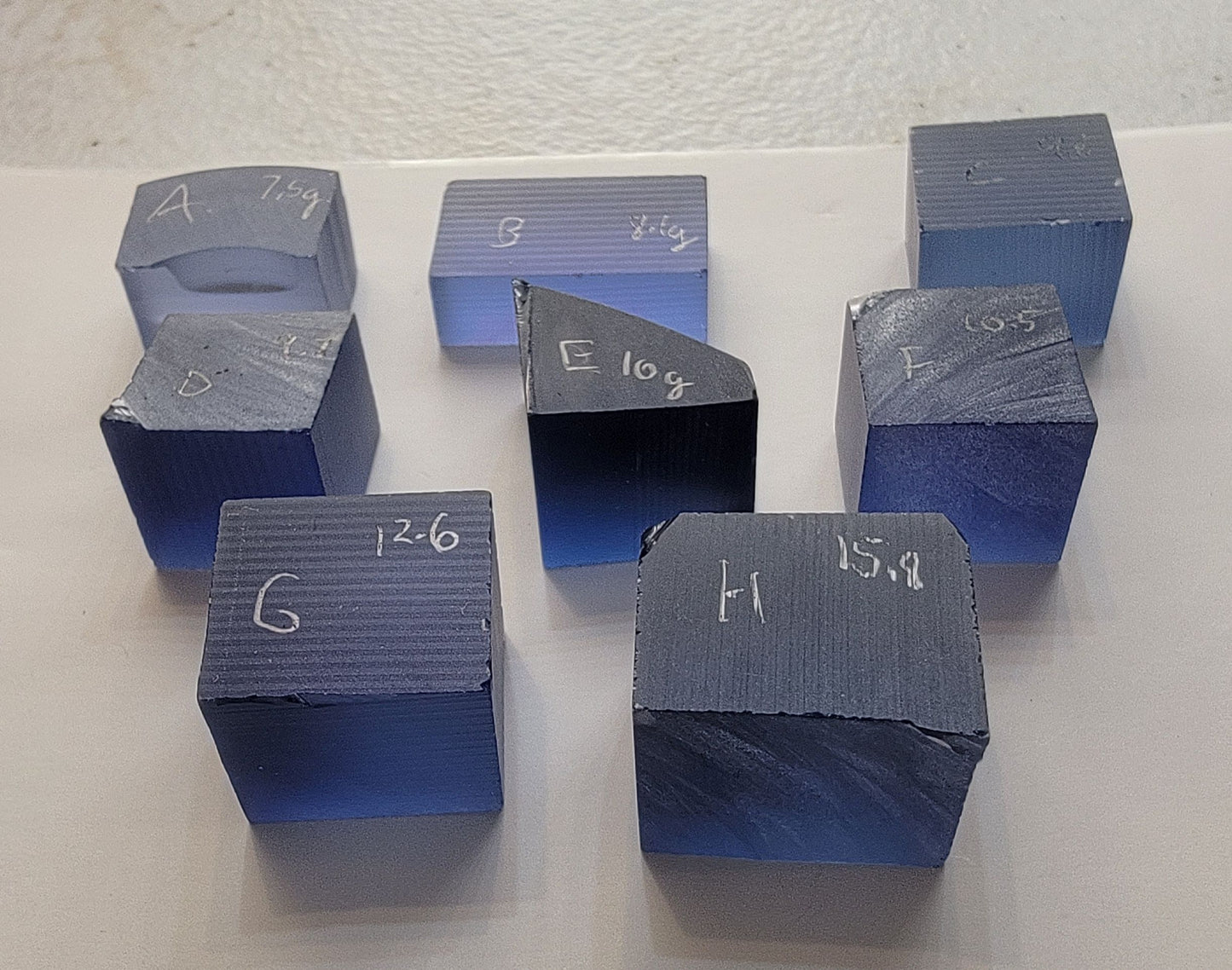Blue Sapphire Rough, Czochralski Grown Sapphire Crystals