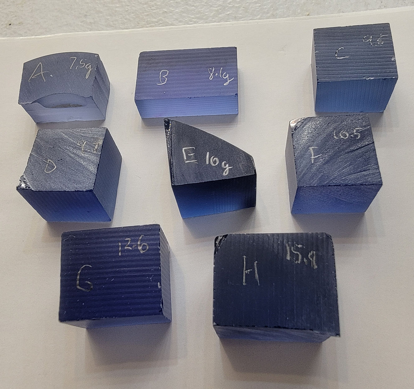 Blue Sapphire Rough, Czochralski Grown Sapphire Crystals