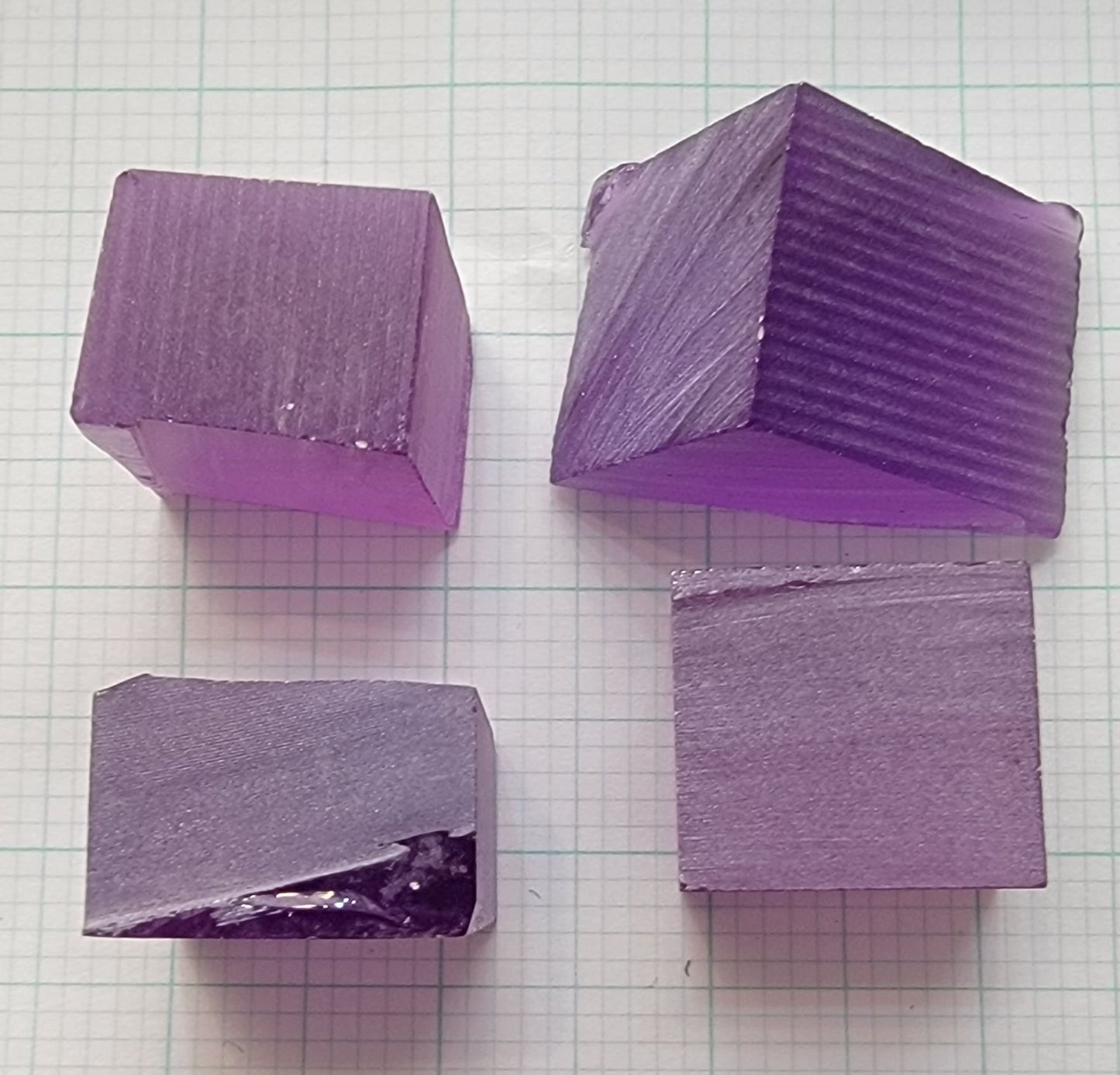Purple Sapphire Rough, Czochralski Grown Fancy Sapphire Crystals