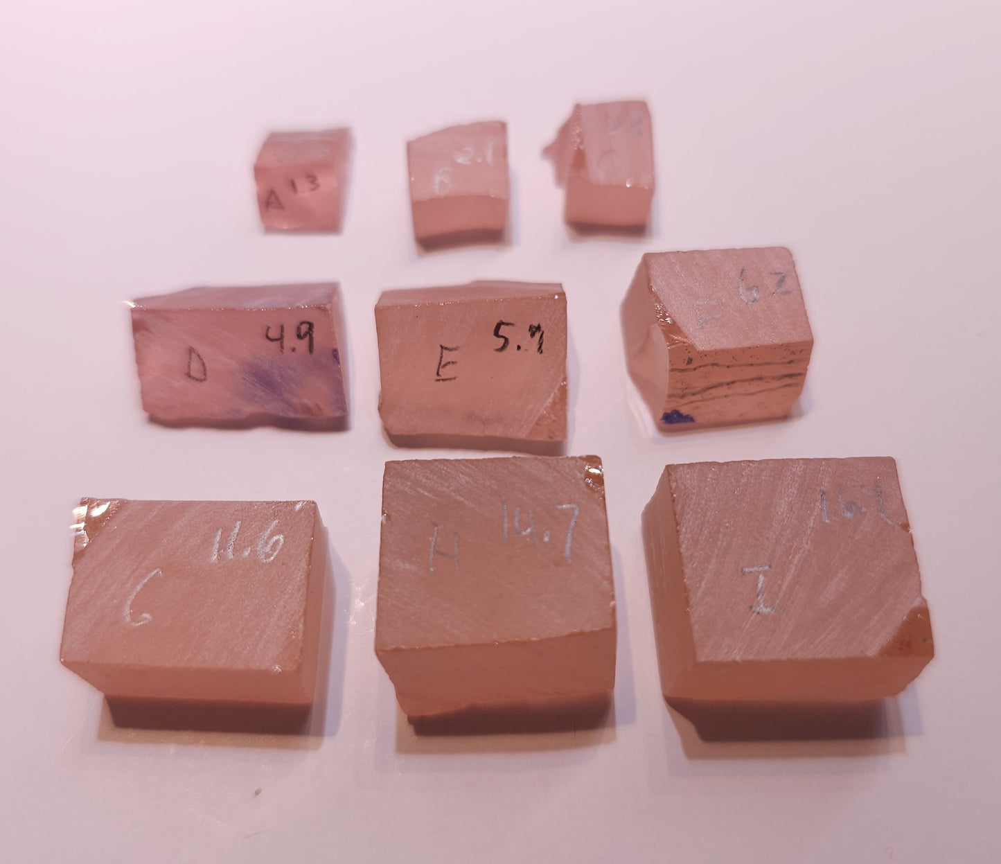 Er YSGG Garnet Facet Rough, Rare Orange Pink Color Change Laser Garnet facet rough