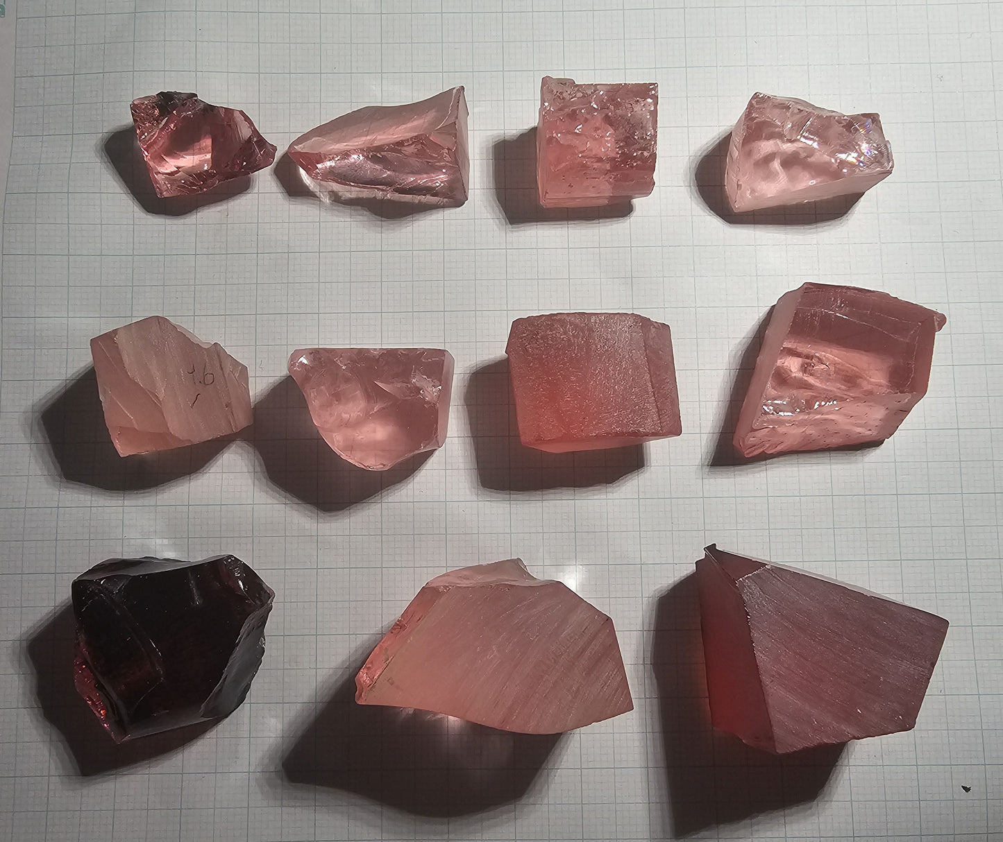 Titanium Laser Sapphire Facet Rough Lab Created Crystals
