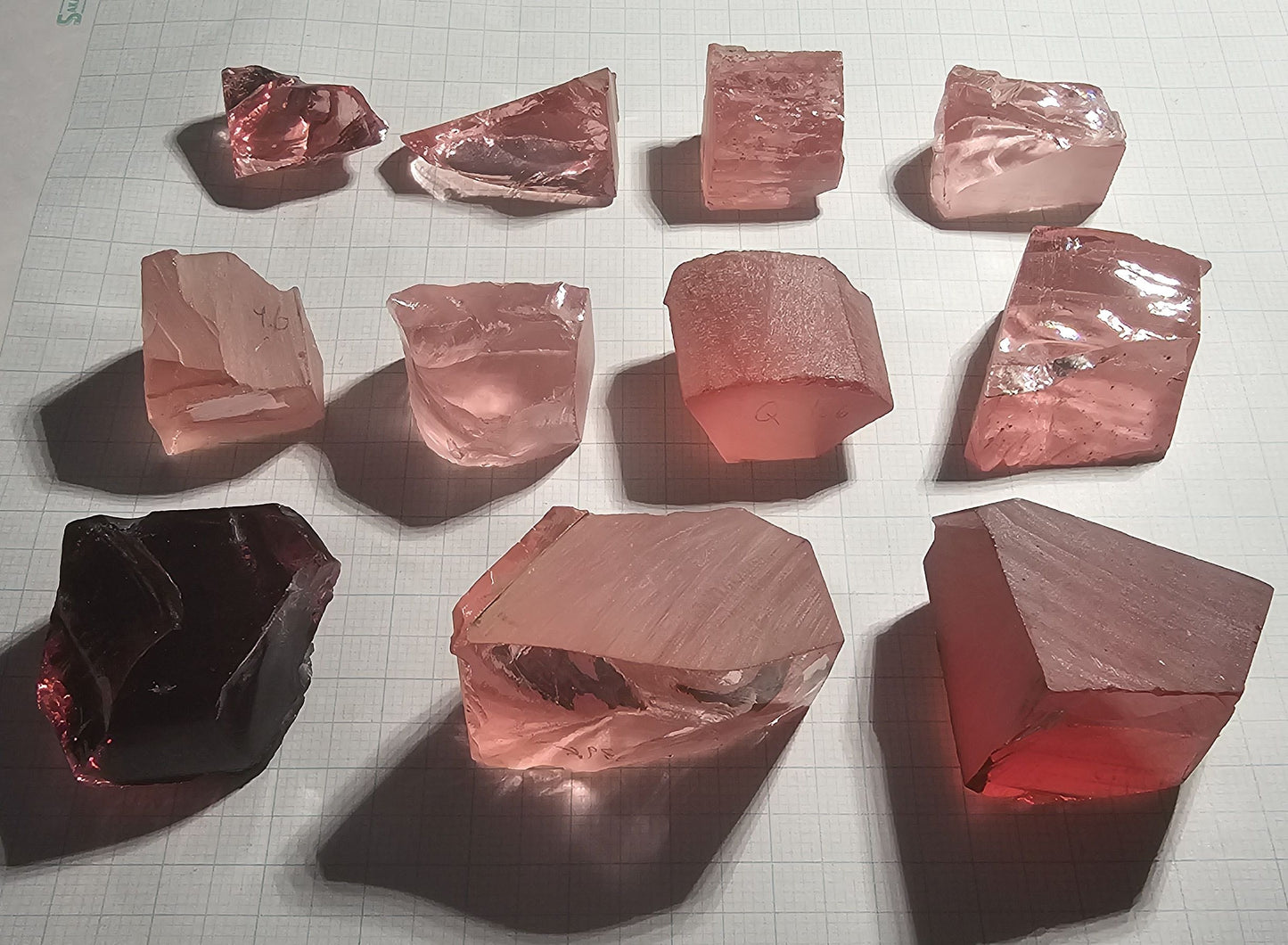 Titanium Laser Sapphire Facet Rough Lab Created Crystals
