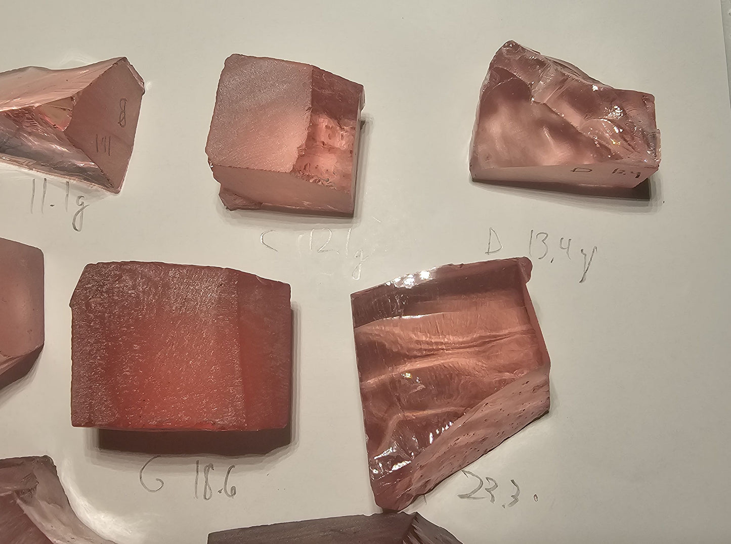 Titanium Laser Sapphire Facet Rough Lab Created Crystals