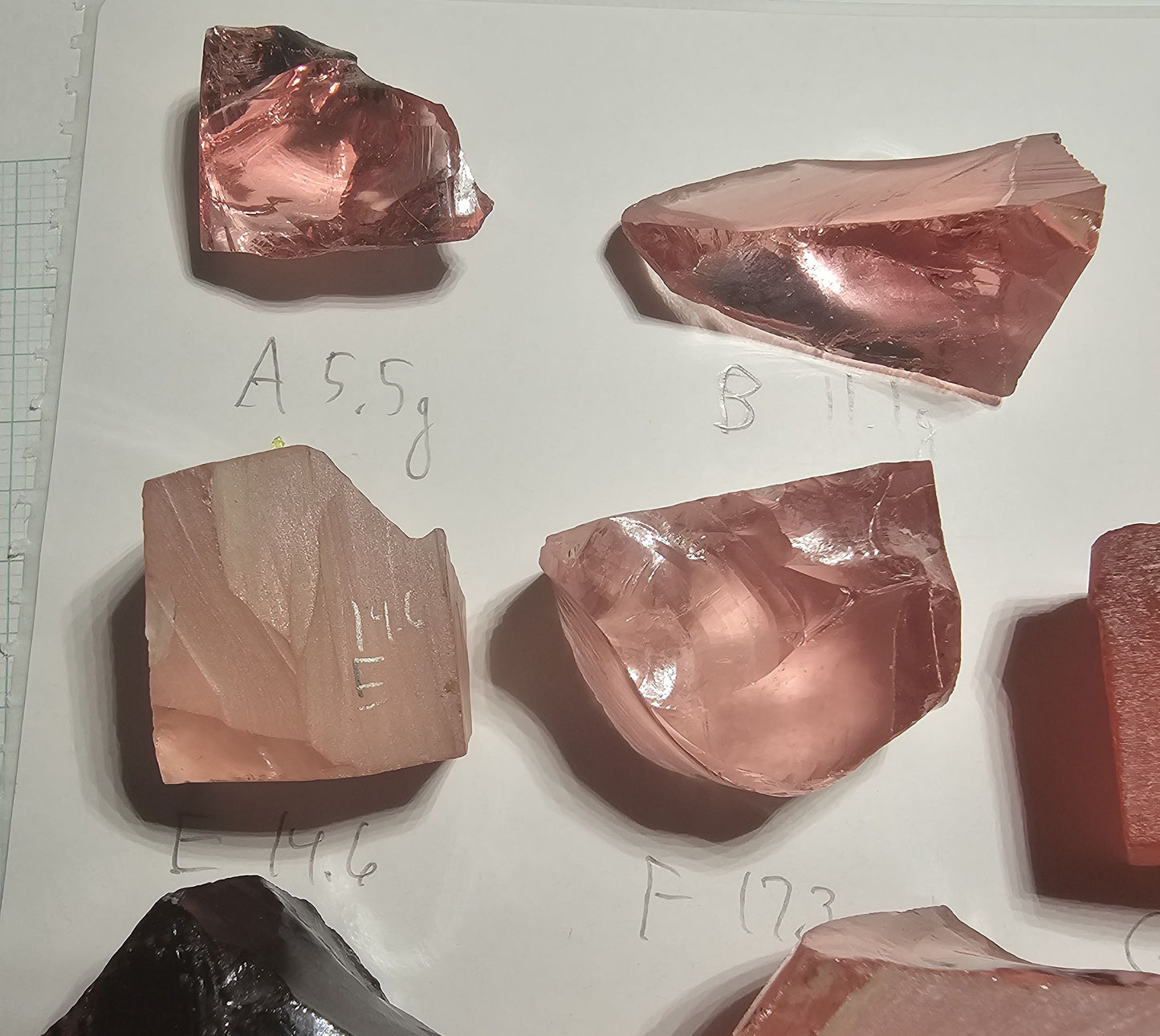 Titanium Laser Sapphire Facet Rough Lab Created Crystals