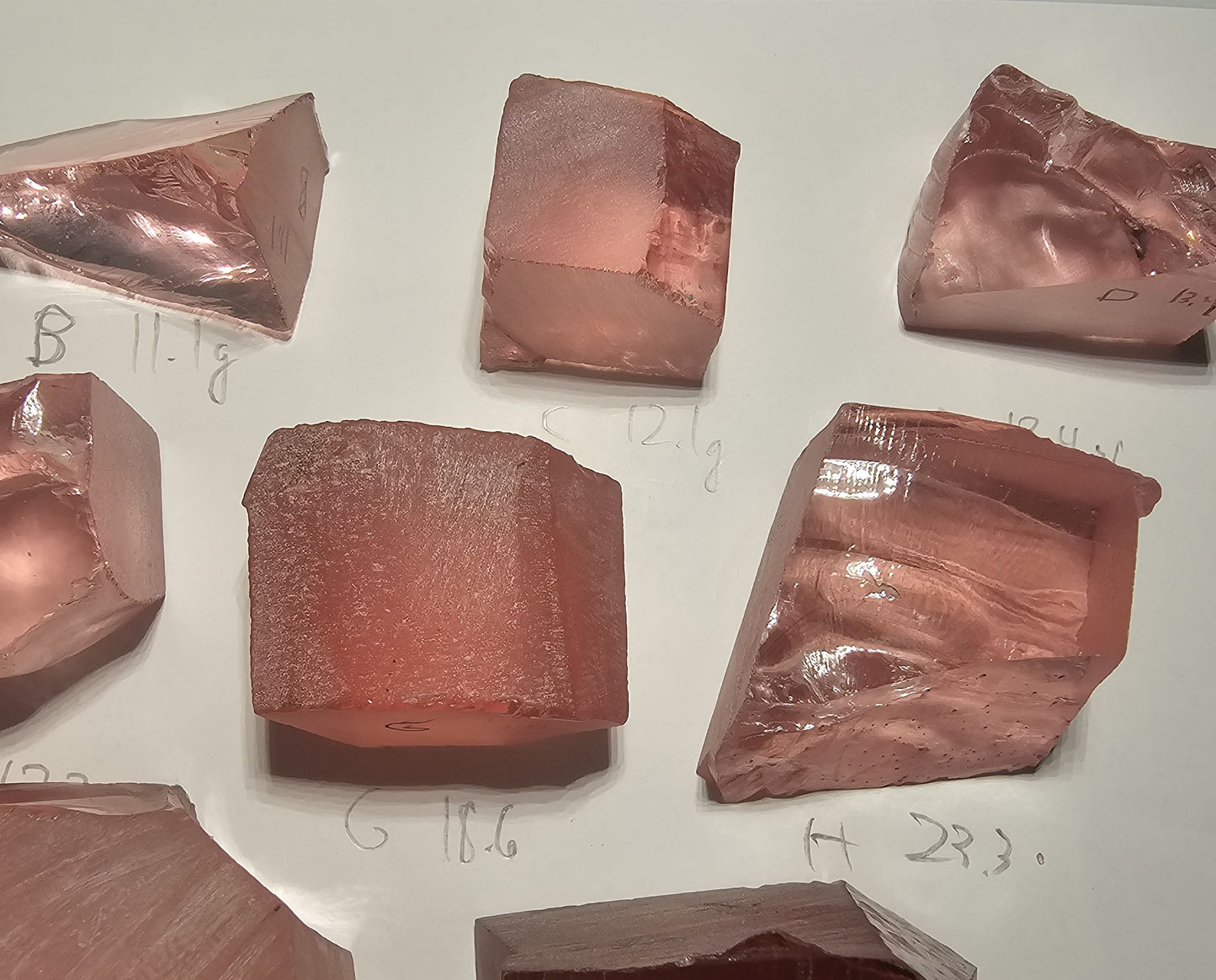 Titanium Laser Sapphire Facet Rough Lab Created Crystals