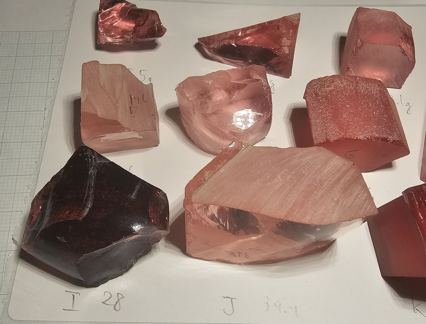 Titanium Laser Sapphire Facet Rough Lab Created Crystals