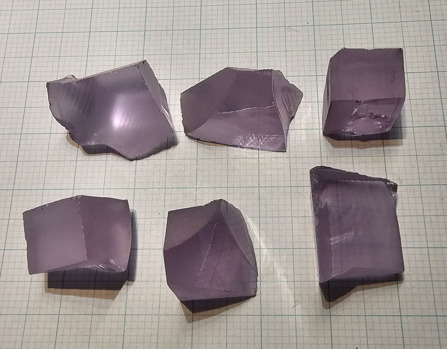 Purple Pink Laser Garnet Facet Rough, Pure Nd YAG