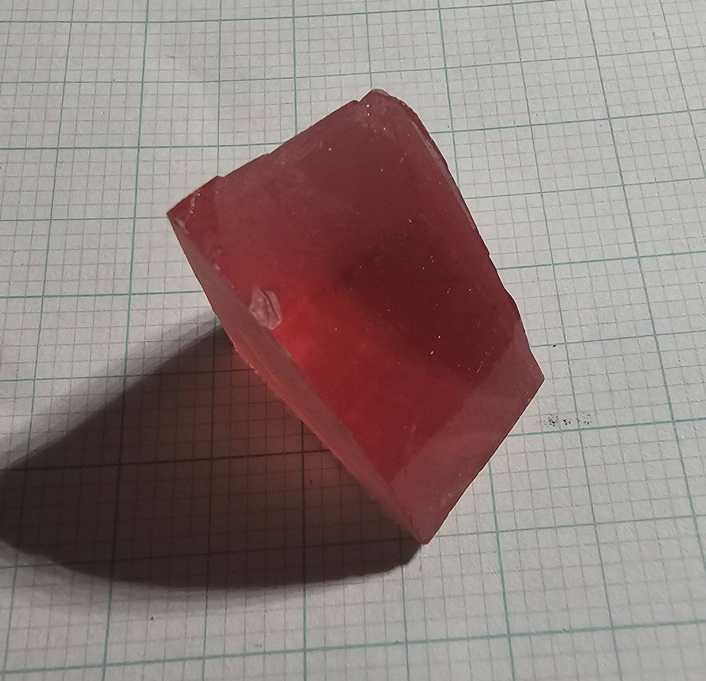 Deep Color Titanium Laser Sapphire Facet Rough Lab Created Crystals, Padparadscha