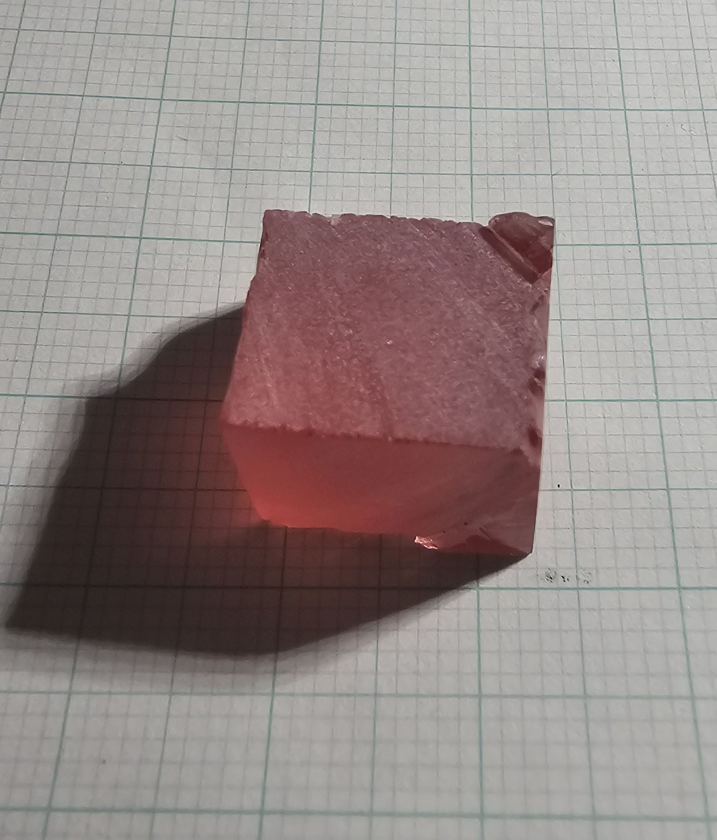Deep Color Titanium Laser Sapphire Facet Rough Lab Created Crystals, Padparadscha