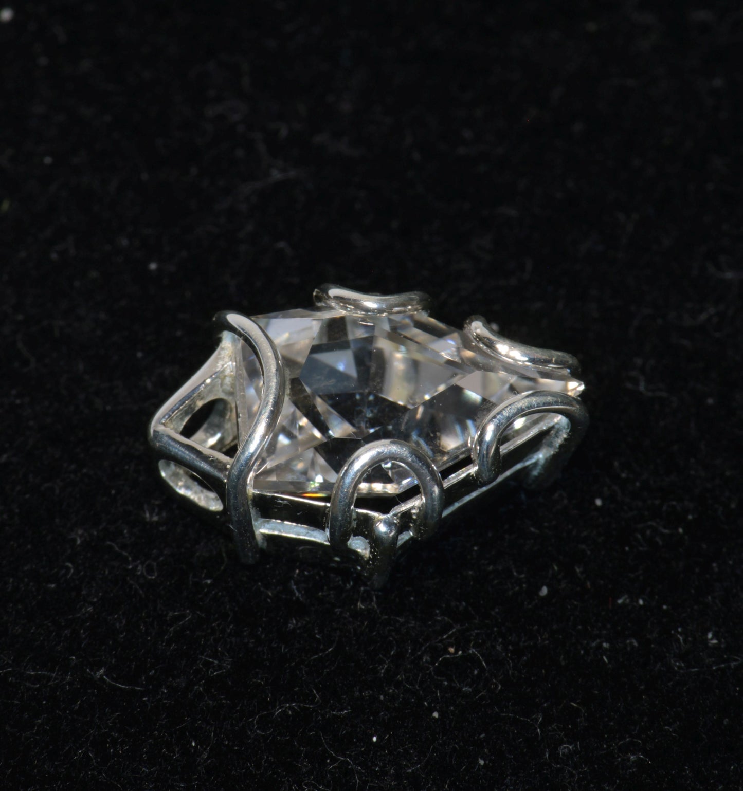 F-35 Fighter Jet Window Sapphire Pendants in Sterling with Custom Sensor Cut (F35 Gem)