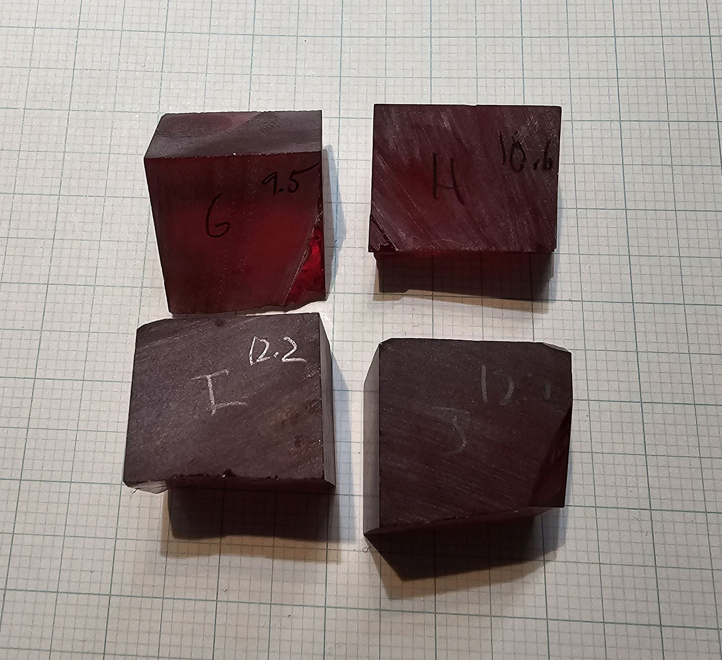 Red Ruby Facet Rough Czochralski Lab Created Crystals