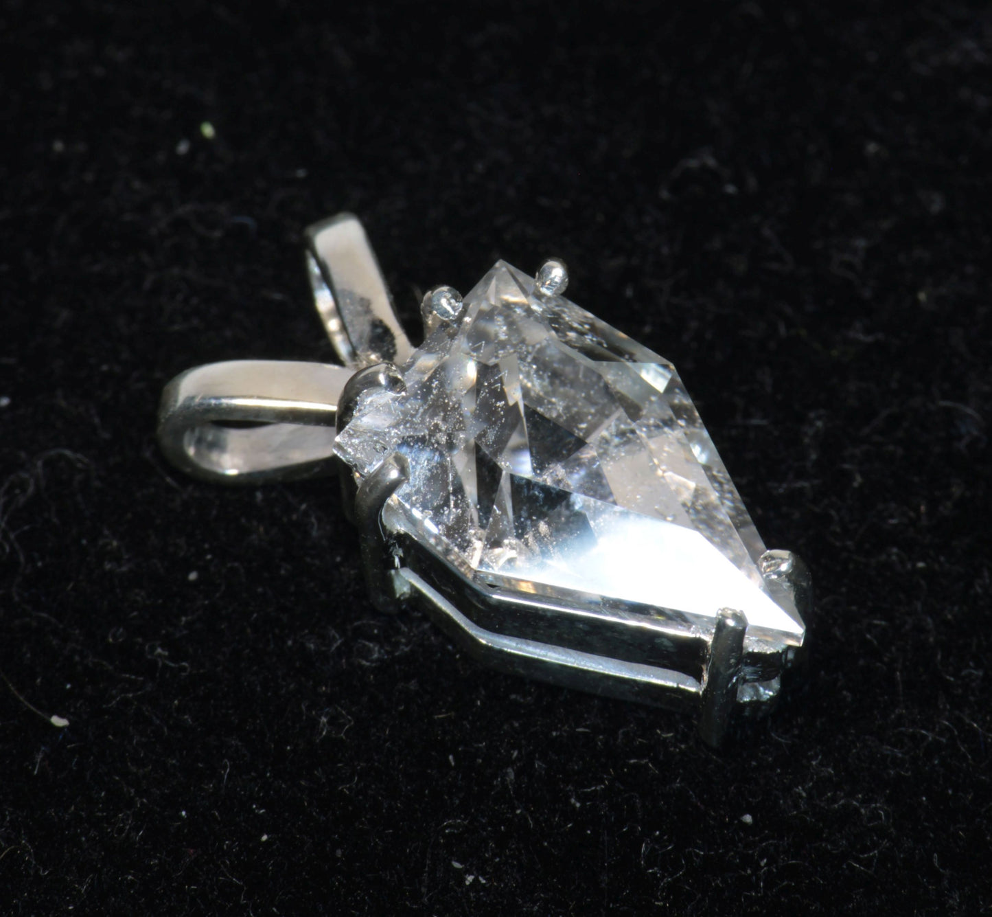 F-35 Fighter Jet Window Sapphire Pendants in Sterling with Custom Sensor Cut (F35 Gem)