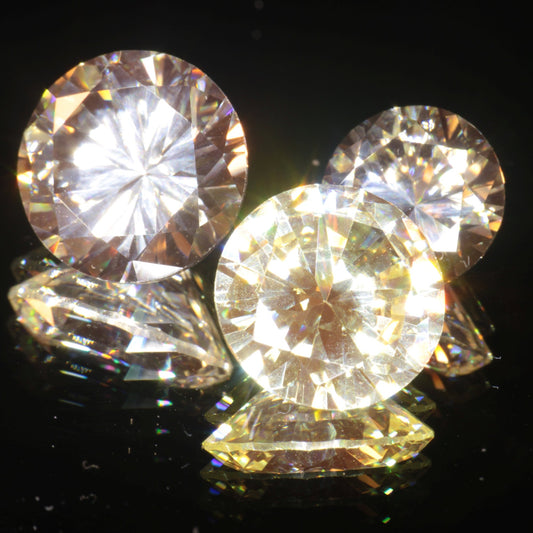 Ghost Garnet aka Pr:LuAG Lumogarnet Faceted Loose Gems Orange Glow