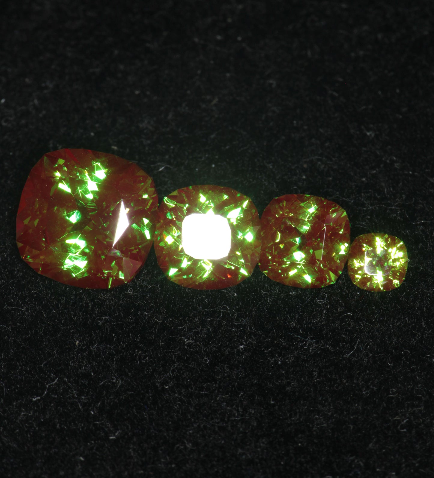 Christmas Garnet Loose Gems (Cr:YAG Laser Garnet)