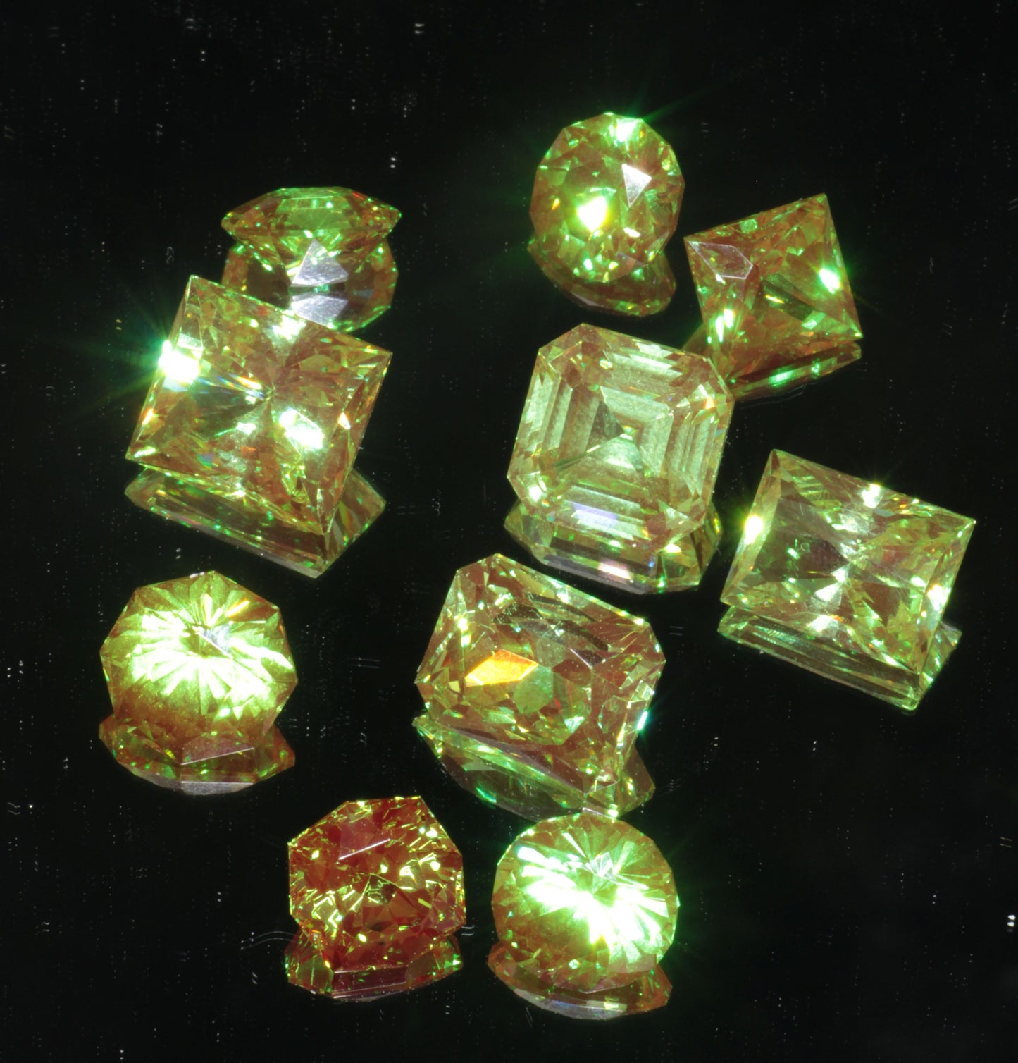 Christmas Garnet Loose Gems (Cr:YAG Laser Garnet)