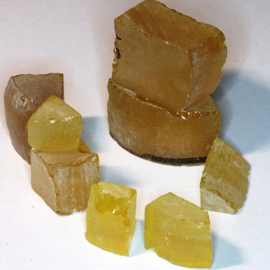 Golden Laser Garnet Facet Rough, Ce+Nd YAG
