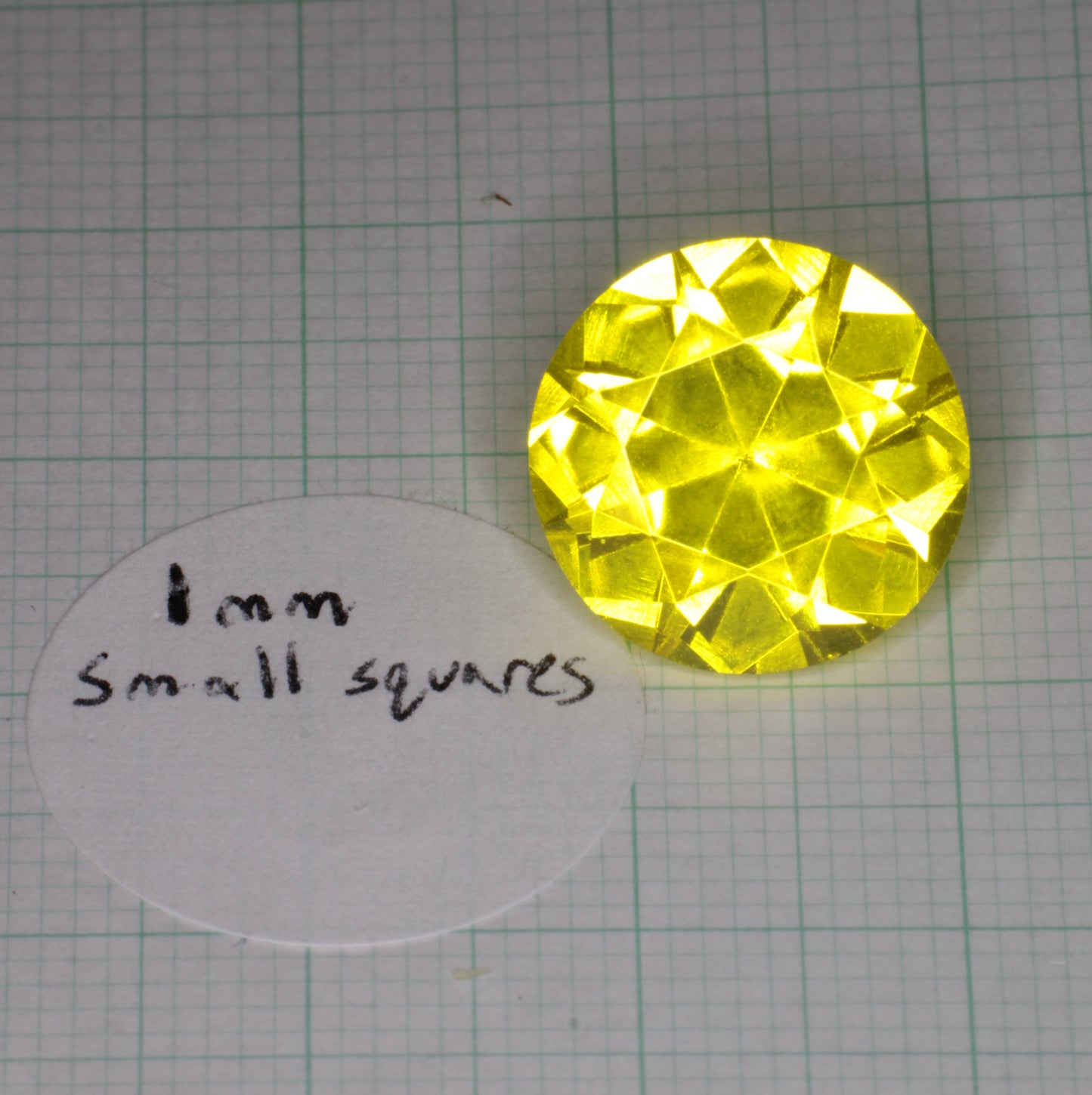 GAGG Lumogarnet Loose Faceted Stones, Dayglow Fluorescence (slight phosphorescence)