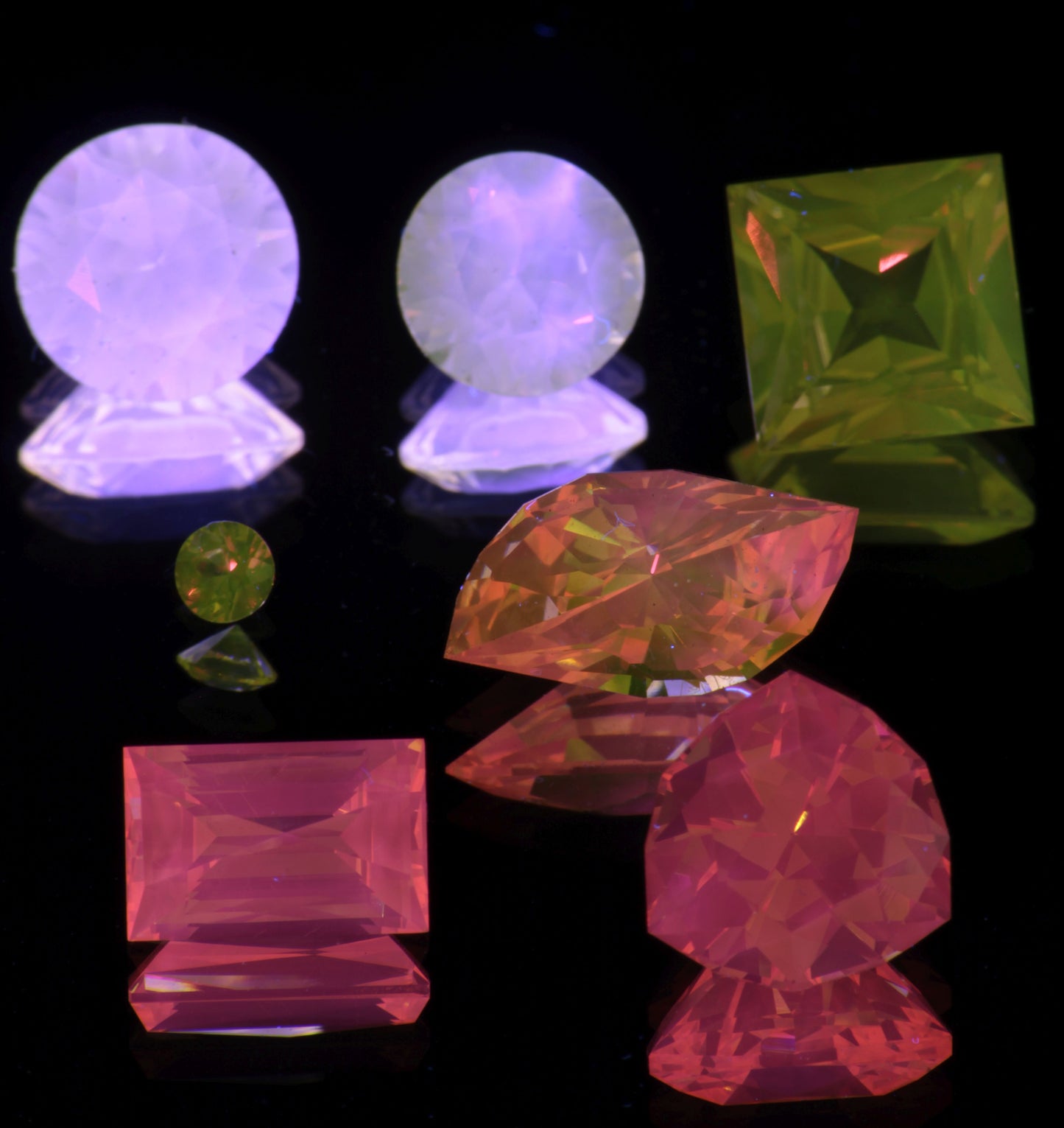 Golden Laser Garnet Faceted Stones, Nd+Ce YAG