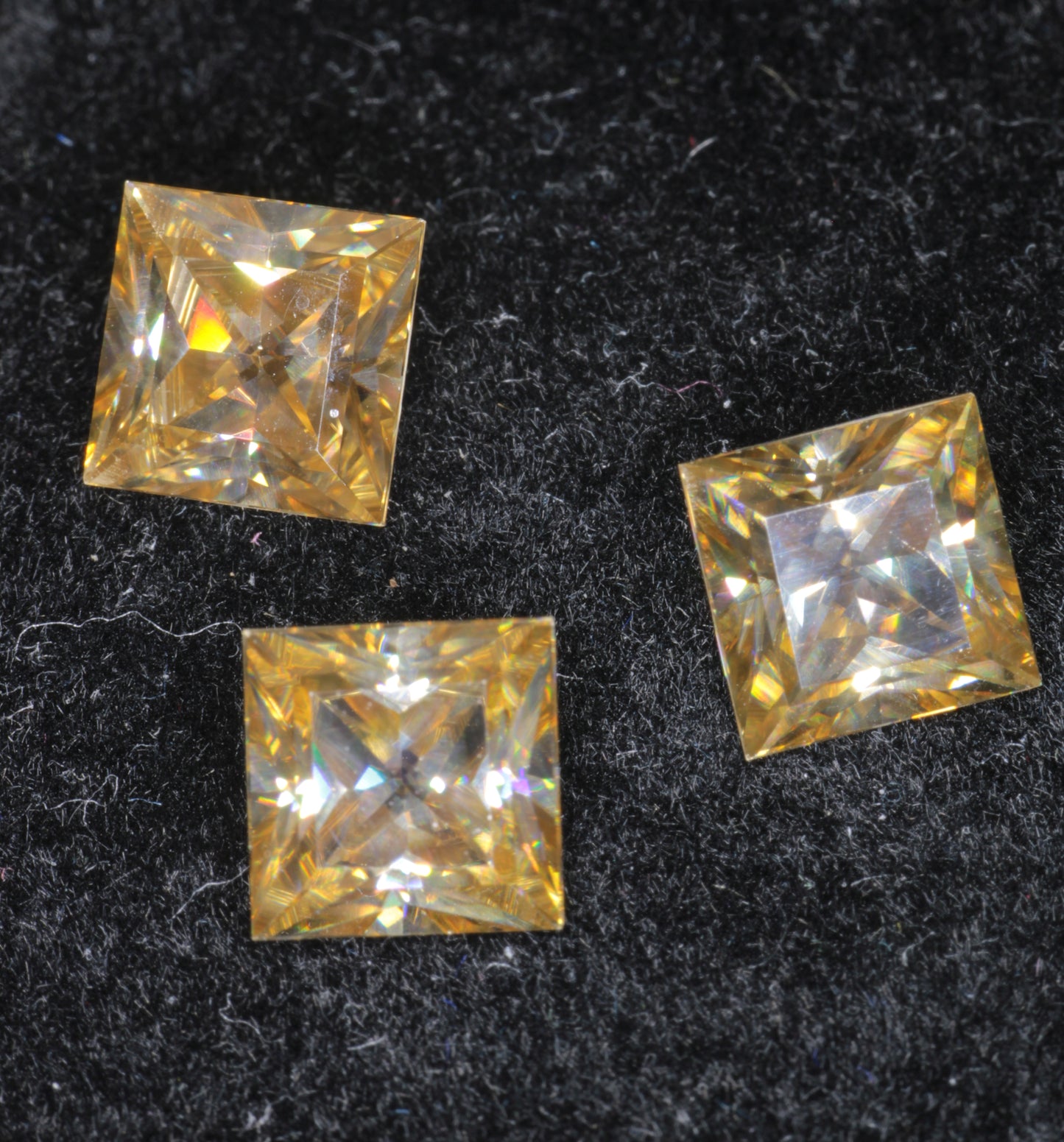 Smoky Moissanite, Loose Golden Grey Moissanite Gems