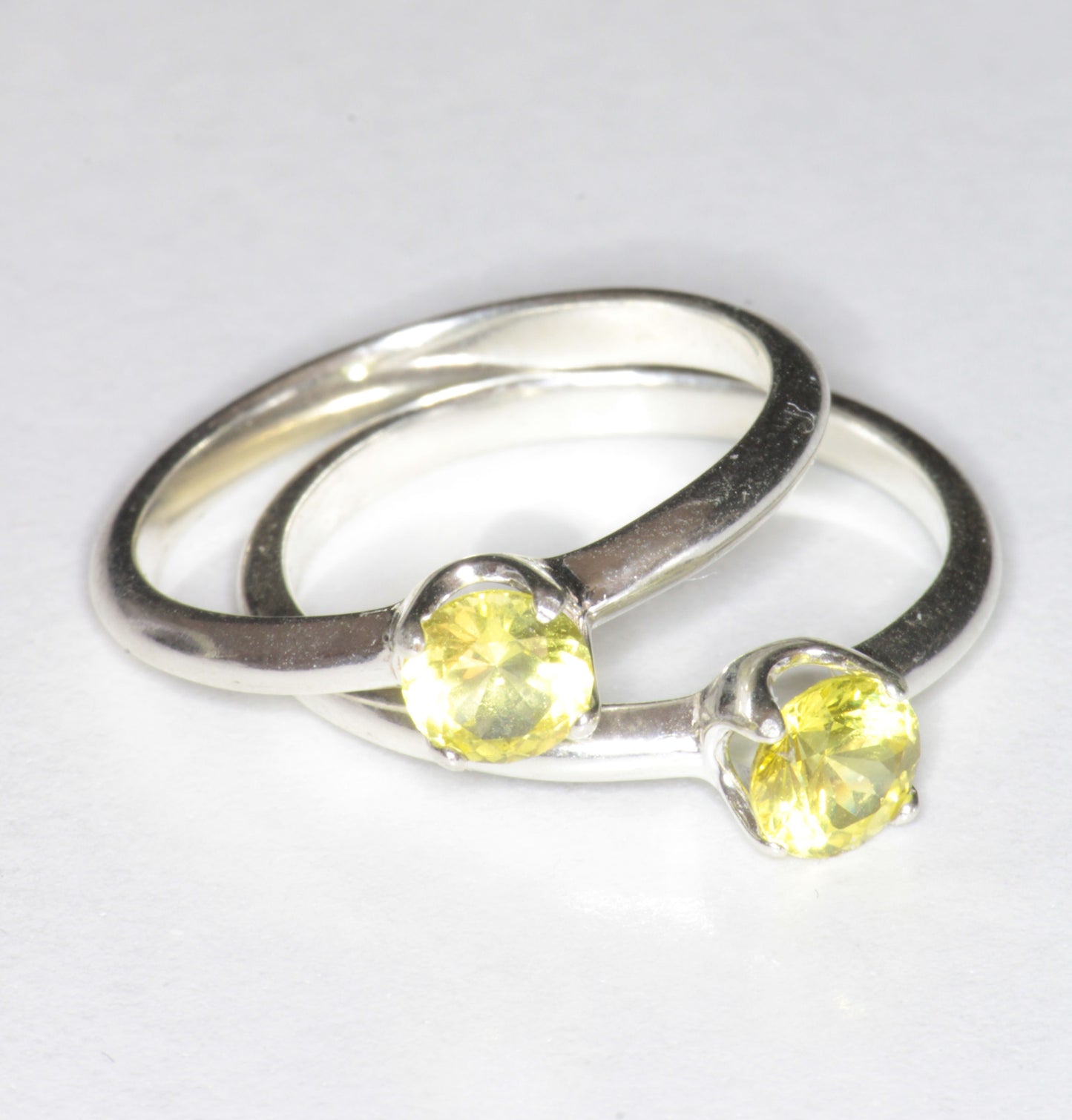 Yellow Sapphire Jewelry, Earrings Pendants and Rings, Czochralski Grown Crystals