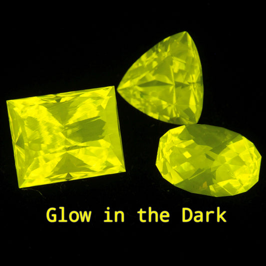 Glow in the Dark GAGG Lumogarnet High Glow Loose Faceted Stones
