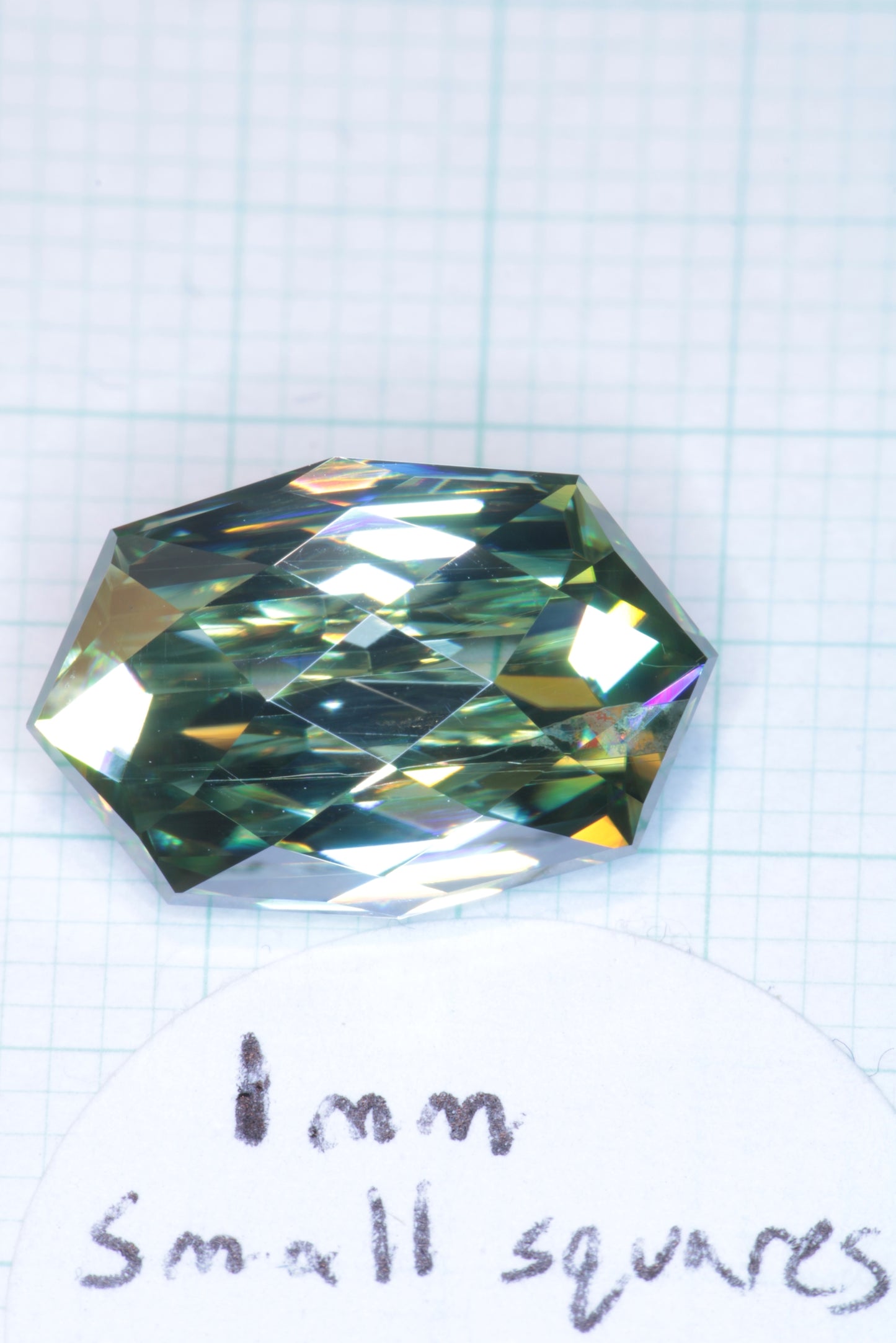 Dichroic Moissanite, Loose Yellow and Blue Faceted Gemstones