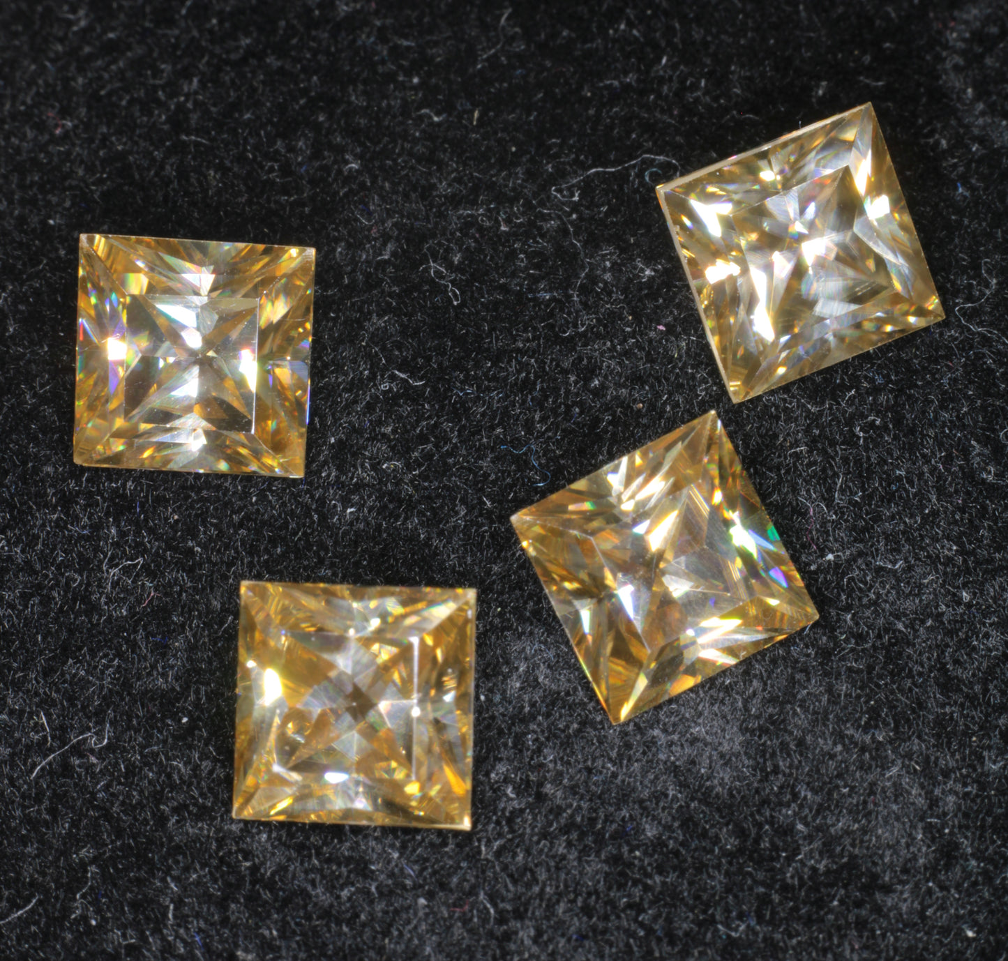 Smoky Moissanite, Loose Golden Grey Moissanite Gems