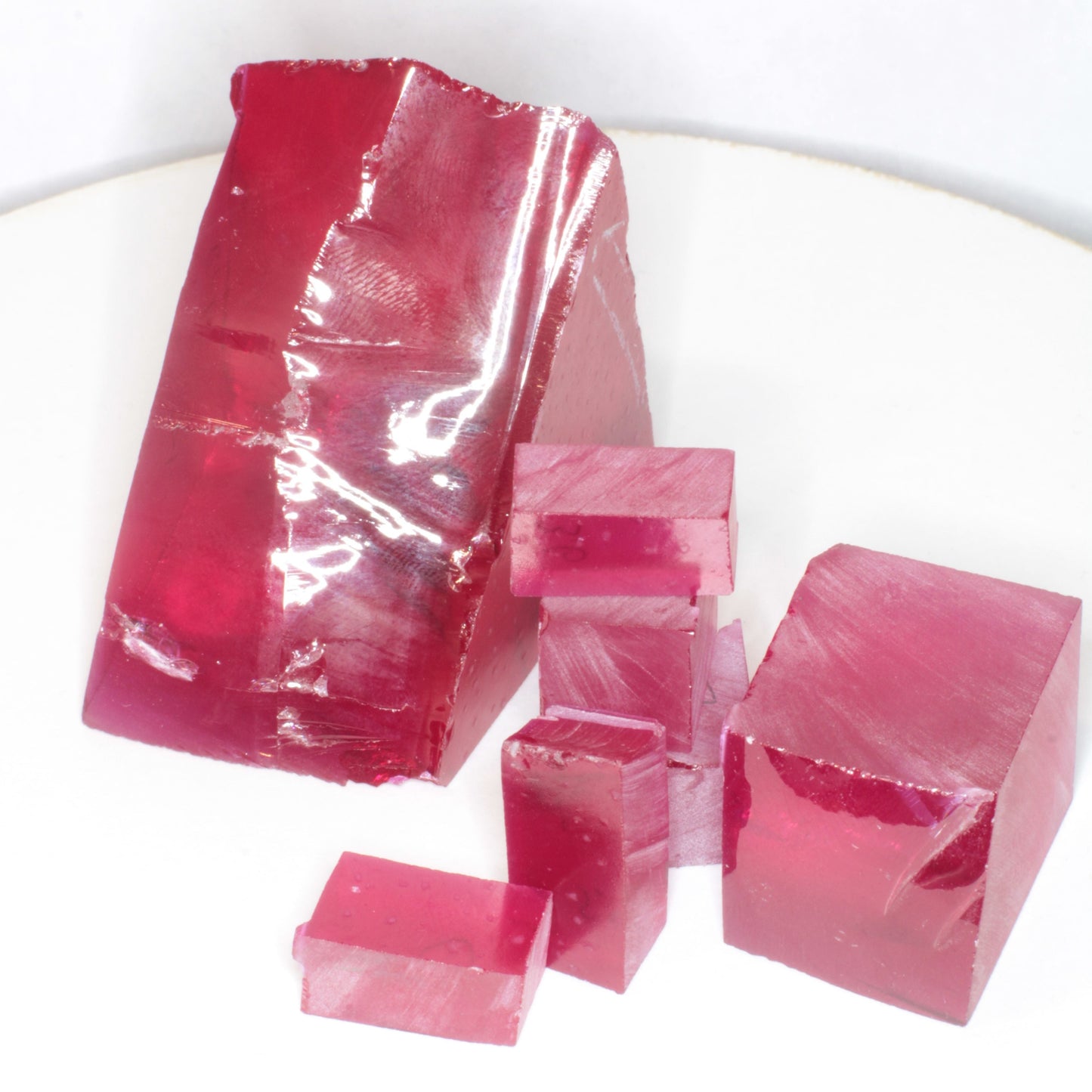 Laser Ruby Facet Rough Lab Created Crystals