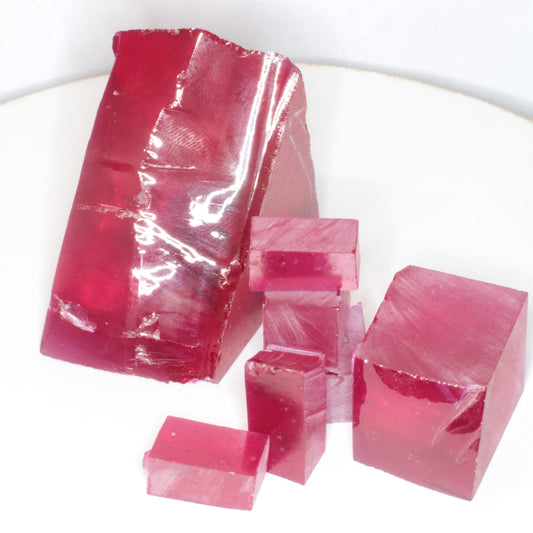 Laser Ruby Facet Rough Lab Created Crystals