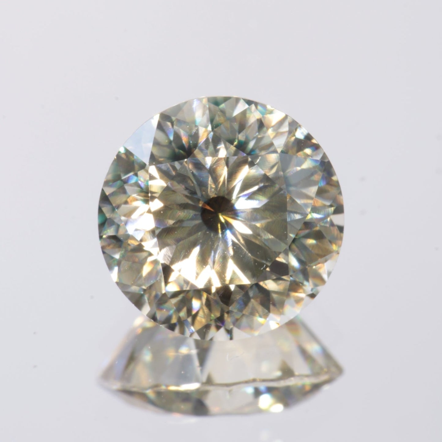 Moissanite Eyes, Loose Round Cut Bicolor Moissanites
