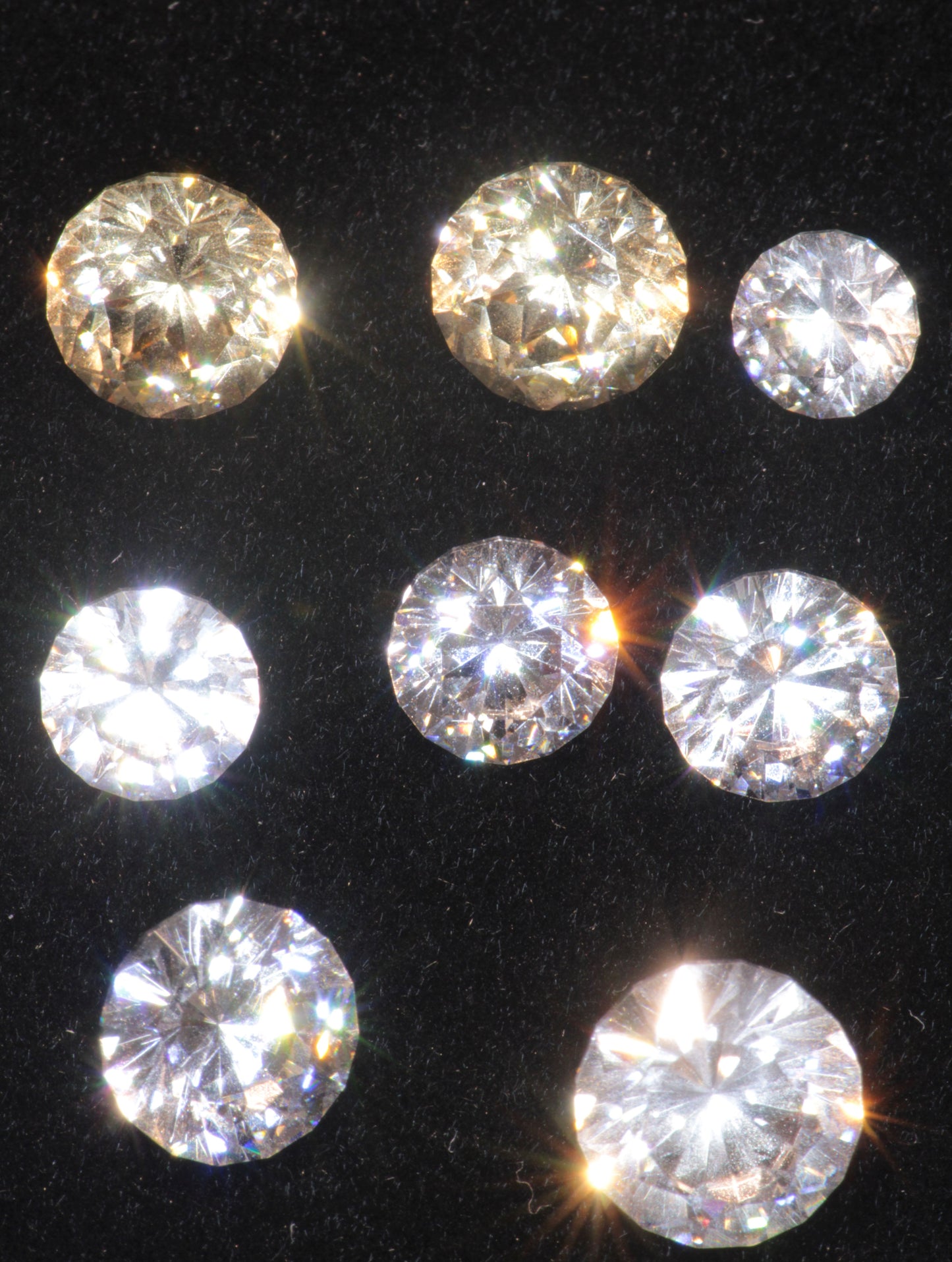 GGG Lab Garnets, White Loose Faceted Gemstones Magnetic