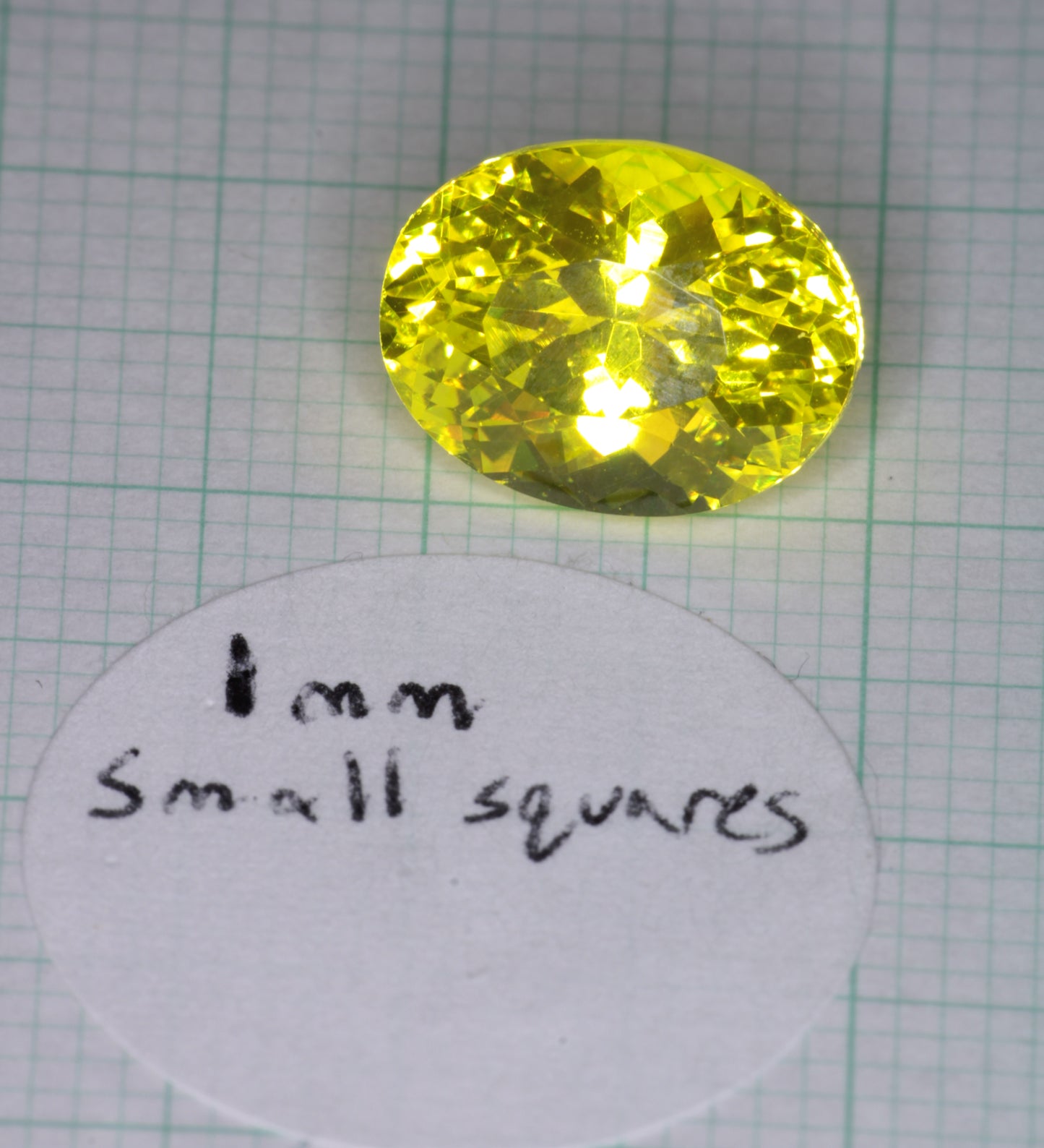 GAGG Lumogarnet Loose Faceted Stones, Dayglow Fluorescence (slight phosphorescence)