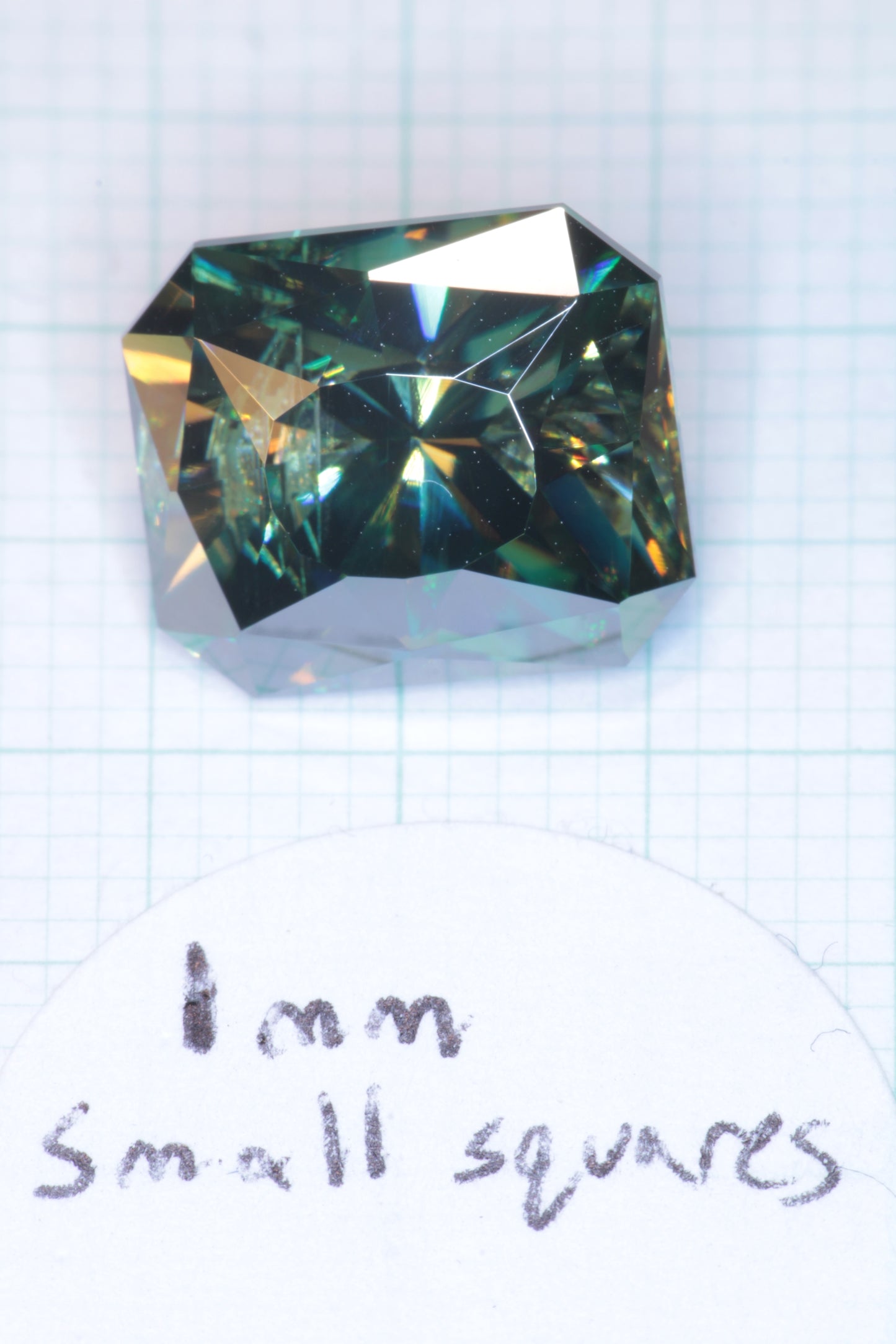 Dichroic Moissanite, Loose Yellow and Blue Faceted Gemstones