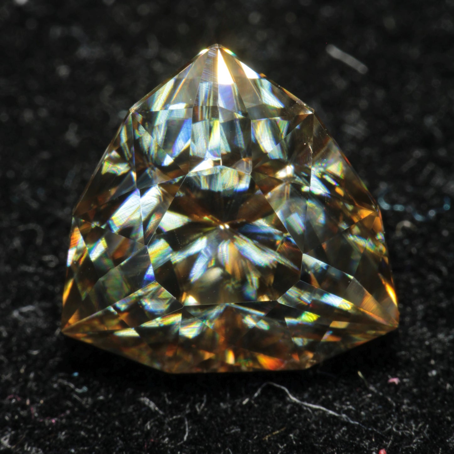 Smoky Moissanite, Loose Golden Grey Moissanite Gems