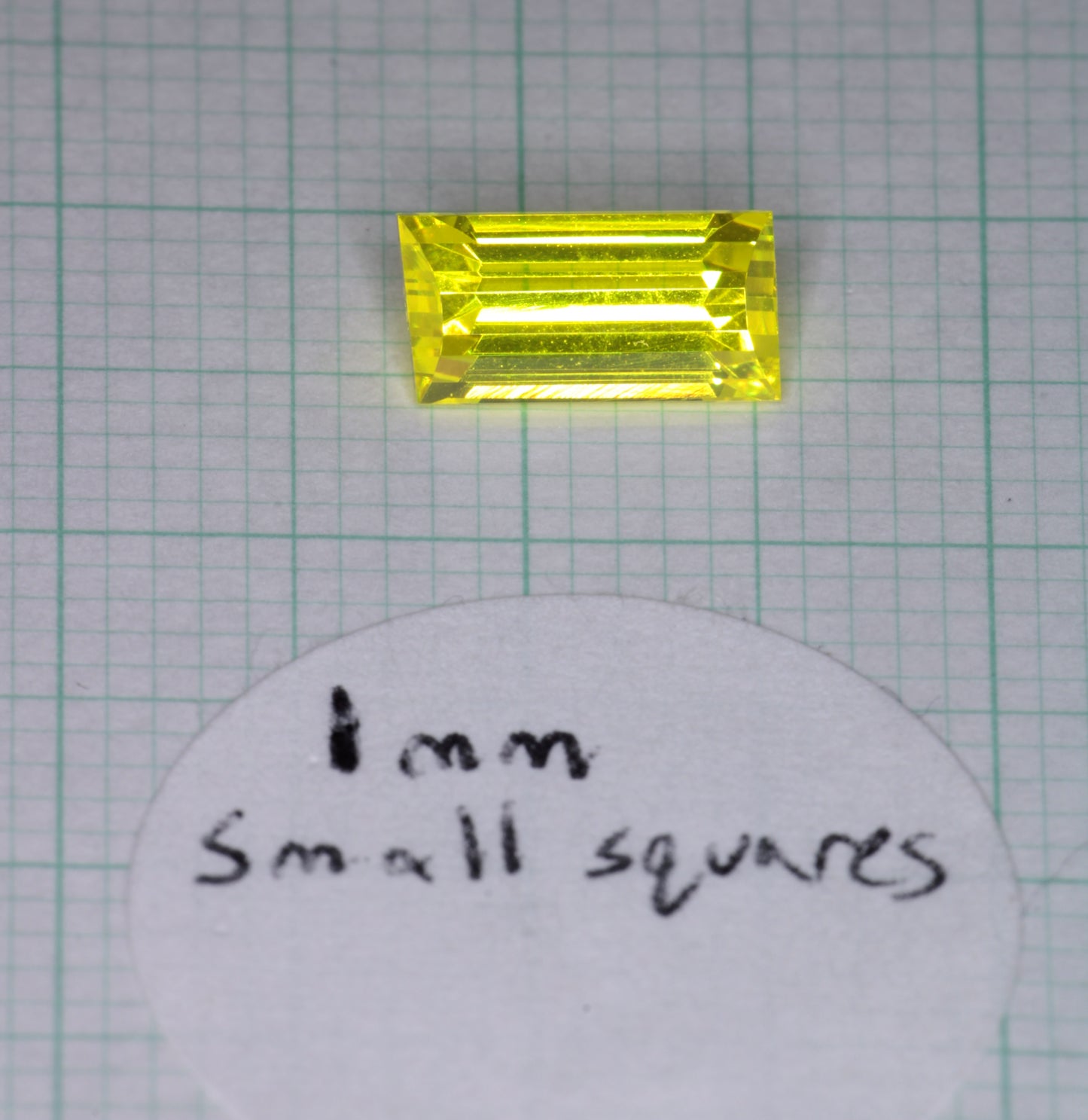GAGG Lumogarnet Loose Faceted Stones, Dayglow Fluorescence (slight phosphorescence)