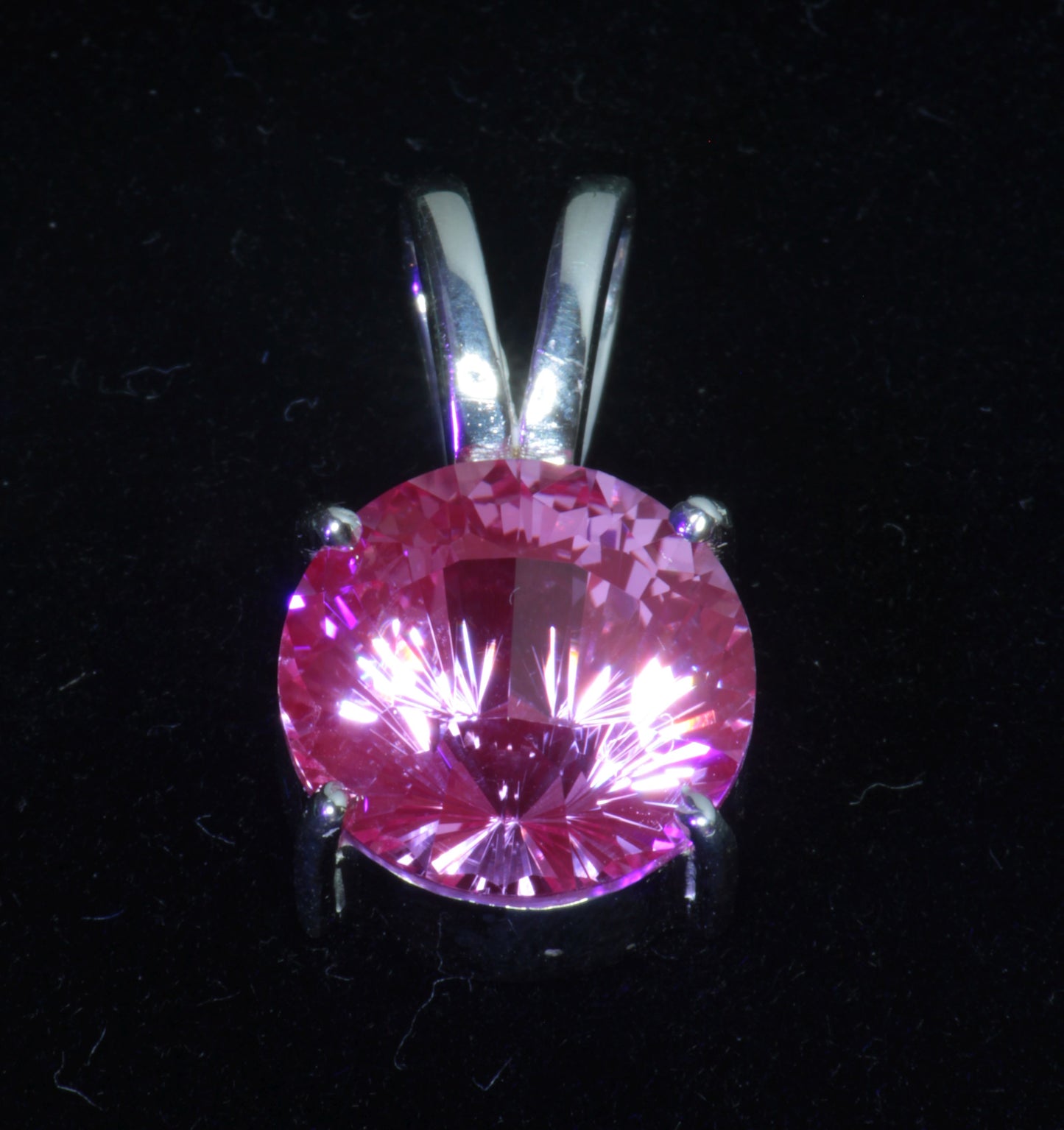 SDI/'Star Wars' Laser Ruby Pendants with F35 Sapphire Accents in Sterling Silver