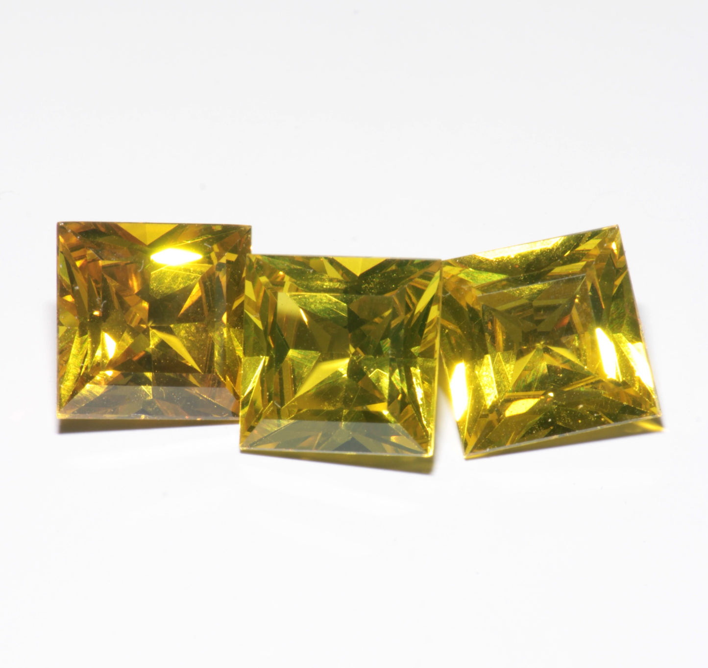 Golden Laser Garnet Faceted Stones, Nd+Ce YAG
