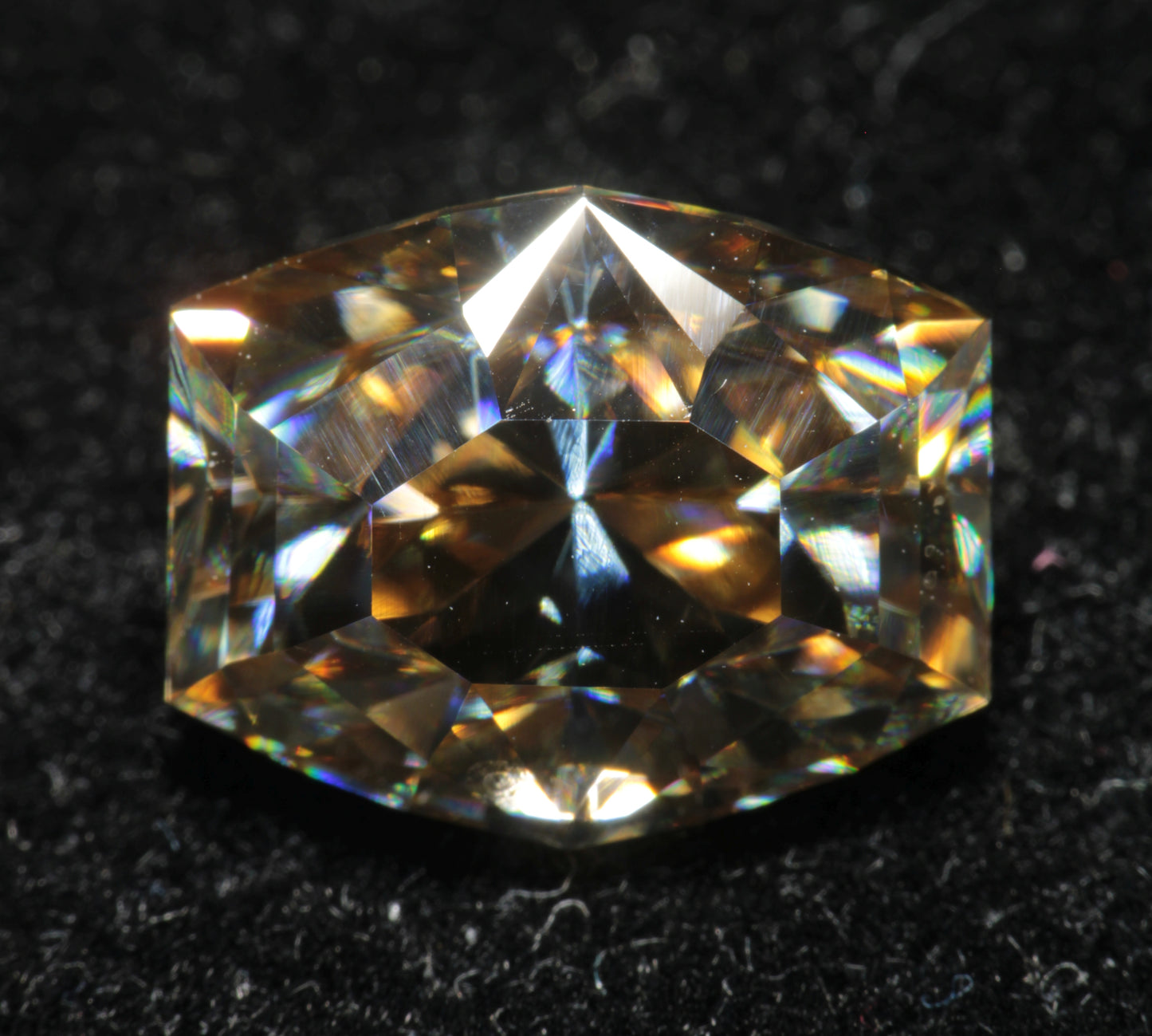 Smoky Moissanite, Loose Golden Grey Moissanite Gems