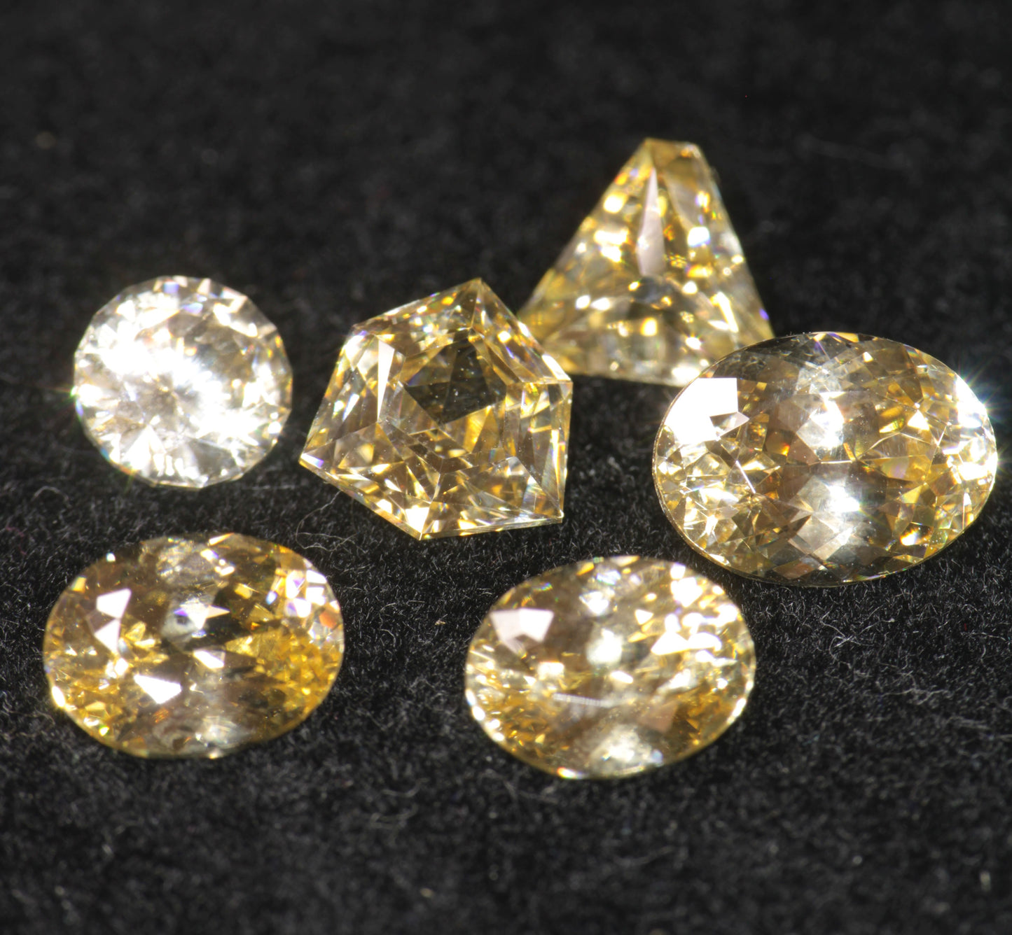 GGG Lab Garnets, Orange Loose Faceted Gemstones