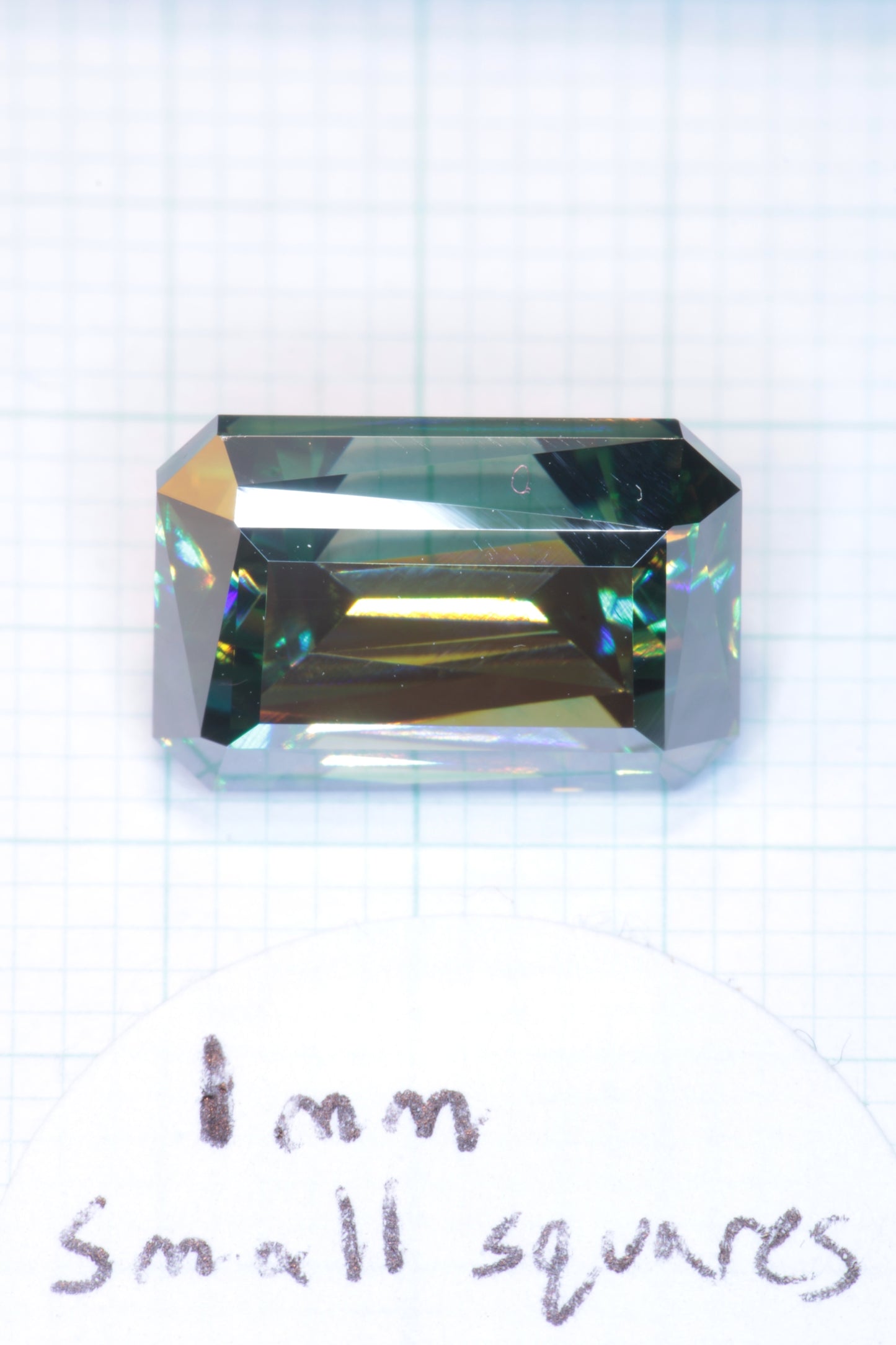 Dichroic Moissanite, Loose Yellow and Blue Faceted Gemstones