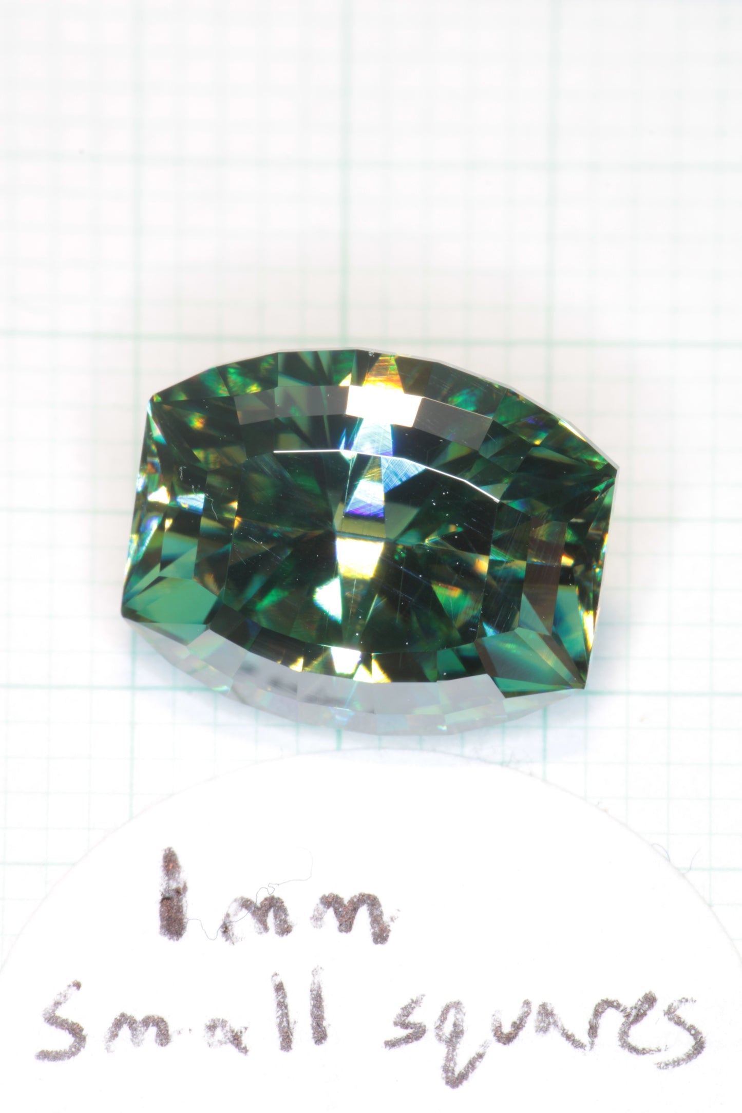 Dichroic Moissanite, Loose Yellow and Blue Faceted Gemstones